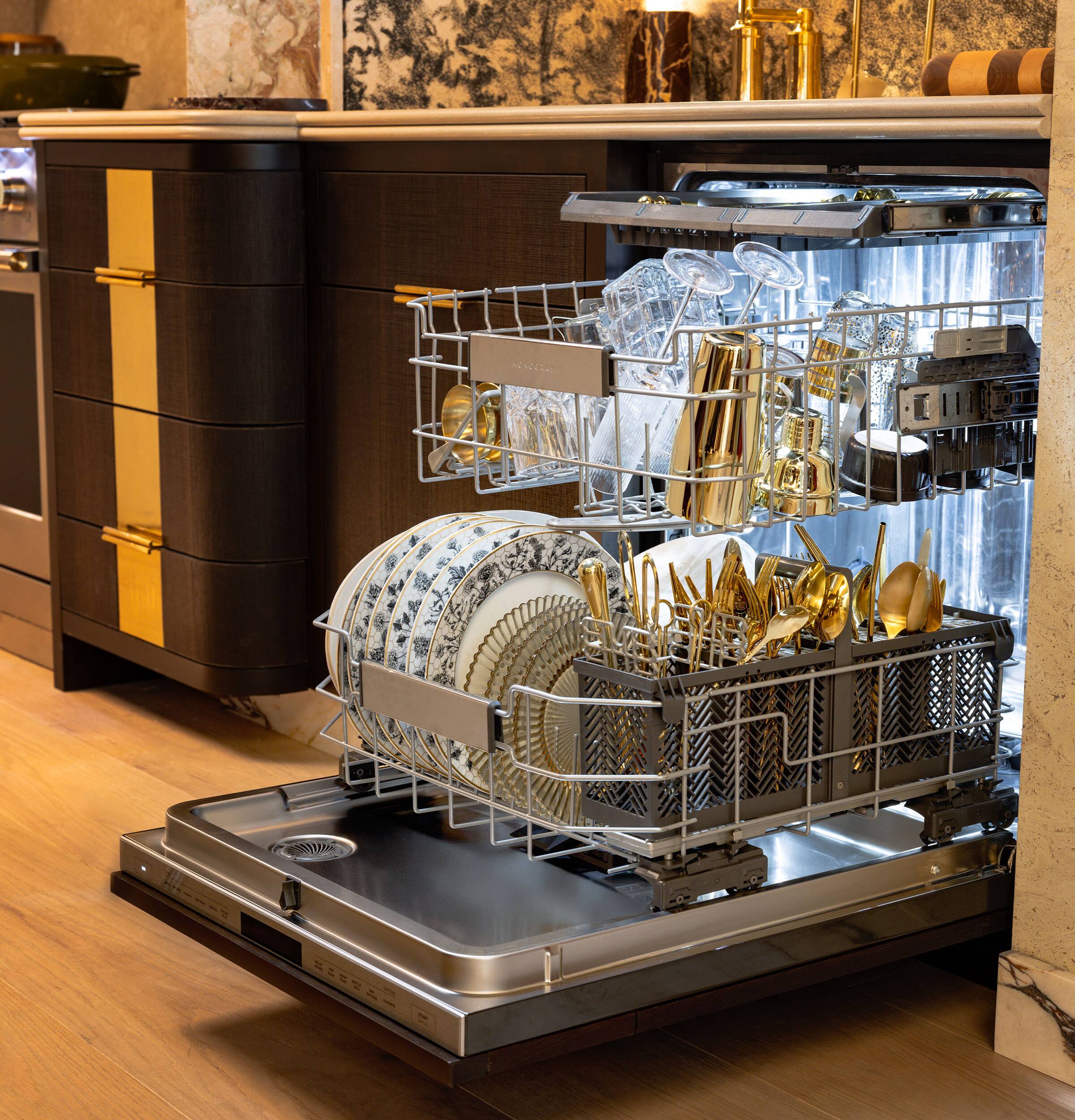 Alt View 16. Monogram - 24" Top Control Smart Built-In Stainless Steel Tub Dishwasher w/ Adjustable 3rd Rack, 37 dBA, and Advanced Water System - Custom Panel Ready.