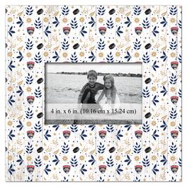 Fan Creations - Florida Panthers 10'' x 10'' Floral Pattern Frame - Multicolor