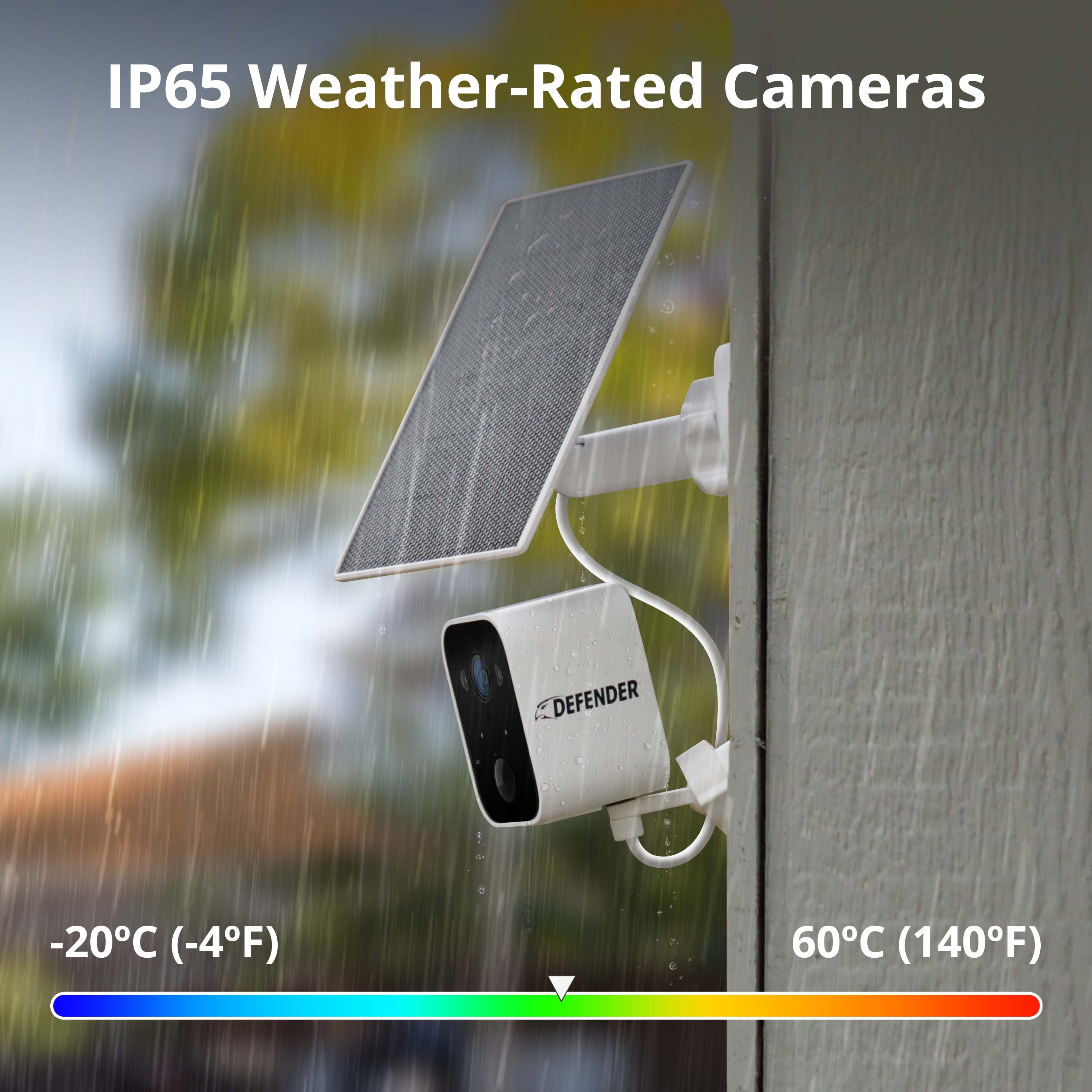 IP65 Weather-Rated Cameras  
-20°C (-4°F)  
60°C (140°F)
