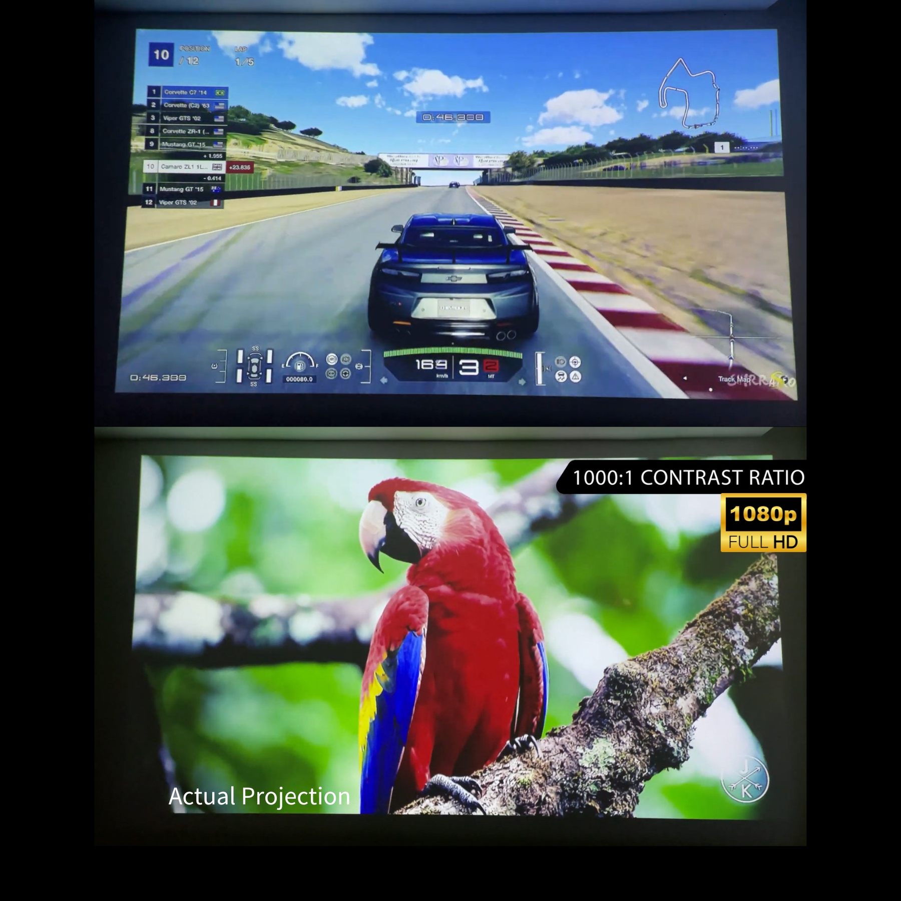 Left View: AAXA - SLC450 Short Throw Native 1080p Smart Mini Projector, Wireless Mirroring, Streaming Apps, WiFi Bluetooth, 4-Way Keystone - Space Gray