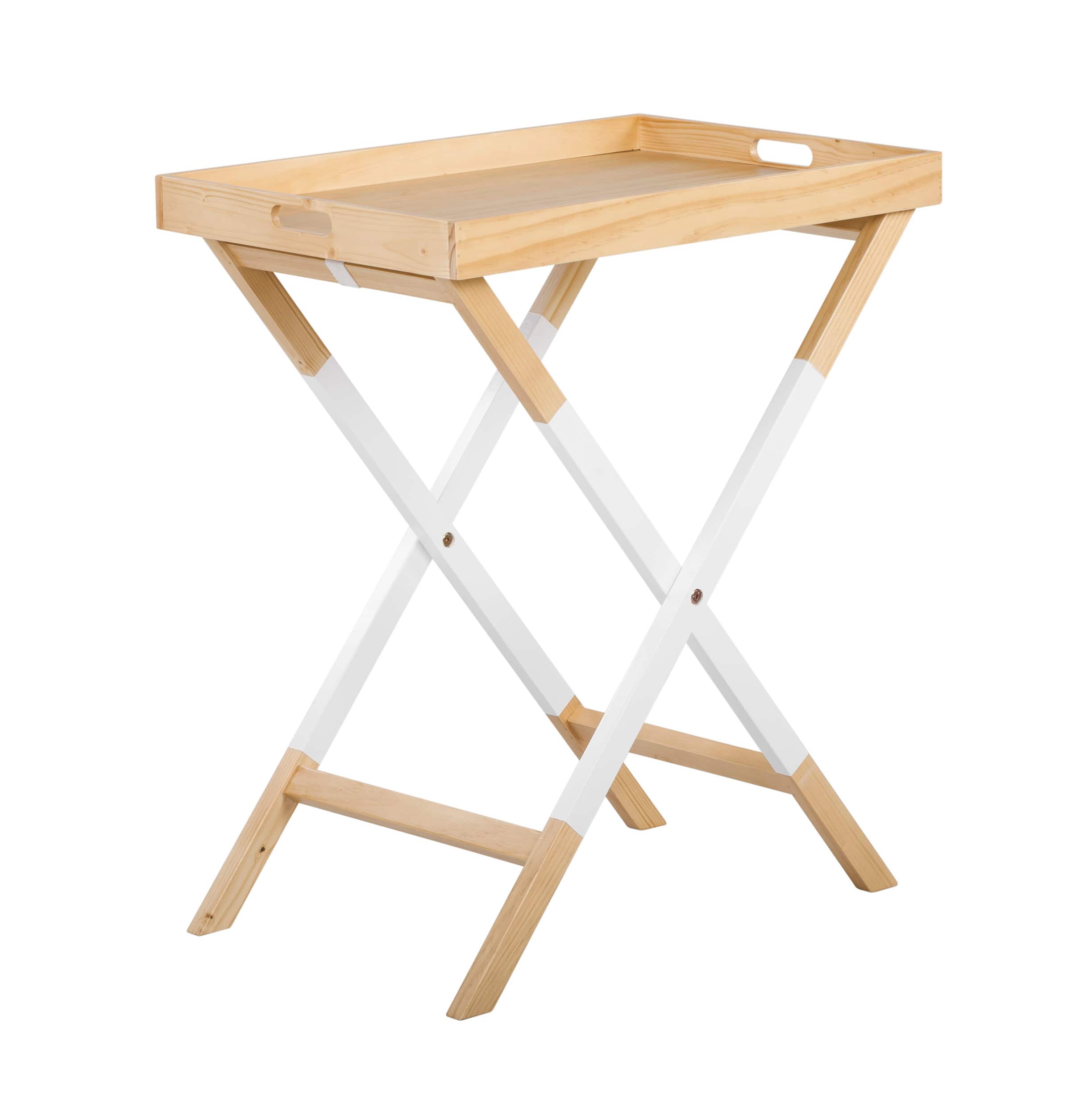 Universal Expert - Remus Folding Tray Table - Oak and White