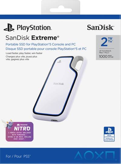 SANDISK Extreme Game Drive for PlayStation5 2TB External USB Type SANDISK Extreme Game Drive for PlayStation5 2TB External USB Type