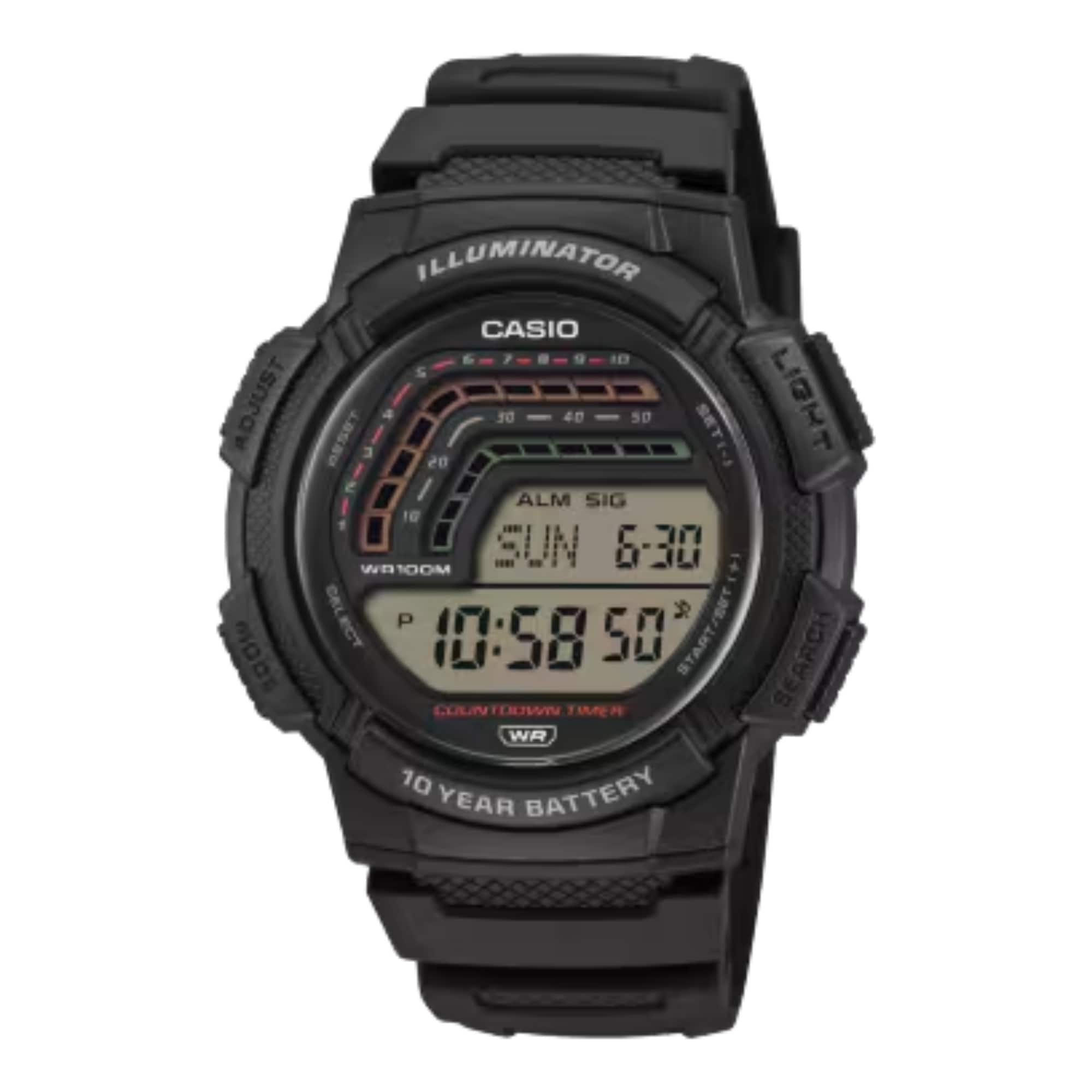 Casio - Men's Digital Sport Watch Resin Band - WS-1800-1AVCF - Black