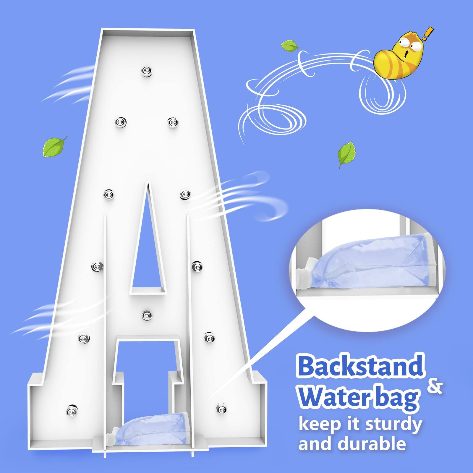 Backstand & Water bag keep it sturdy and durable