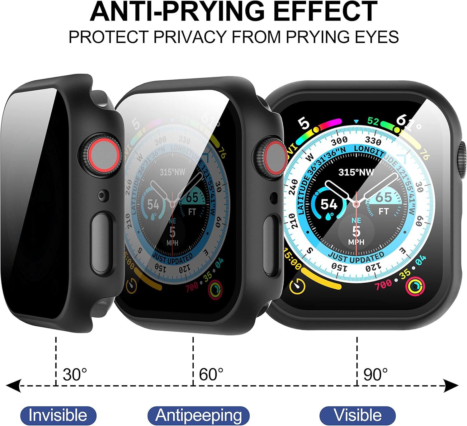 ANTI-PRYING EFFECT  
PROTECT PRIVACY FROM PRYING EYES

5 300 330 M 76 315NW 240 Mw14.55.121 30 LATITUDE 54 65 FT 210 NE 60 5 MPH s E 5:00 JUST UPDATED 04 150 120 35 700

5 52 61 O 300 330 VI LONGITUDE 76 w 315NW 121 240 30 LATITUDE 54 65 55'41"W FT 210 NE 60 5 MPH S  15:00 JUST UPDATED 04 150 120 35 700

30  
60  
90

Invisible  
Antipeeping  
Visible