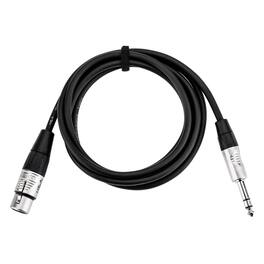 H&A - HA Elite Pro 1/4" TRS M to XLR F Professional Interconnect Cable, 6'