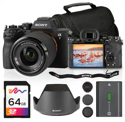 SONY α7
SONY 55 3.5-5.6/28-70 FE OSS 0.3m/0 034/0.981-0.45m/1481 0-166 45m/ 48h
SONY 64 GB SP XC
SONY InfoLITHIUM
SONY