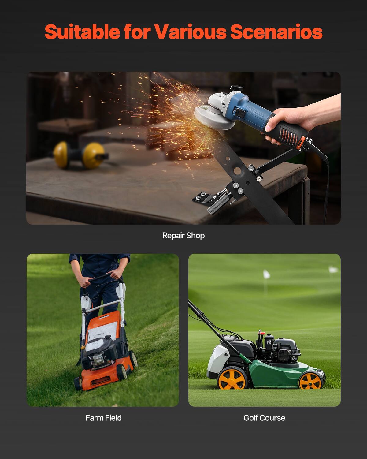 Suitable for Various Scenarios

- Repair Shop
- Farm Field
- Golf Course