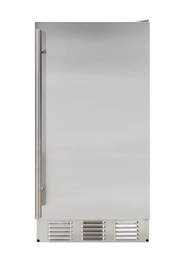 Vinotemp - Brama Outdoor 14-Inch 25 Lb Freestanding Icemaker - Silver