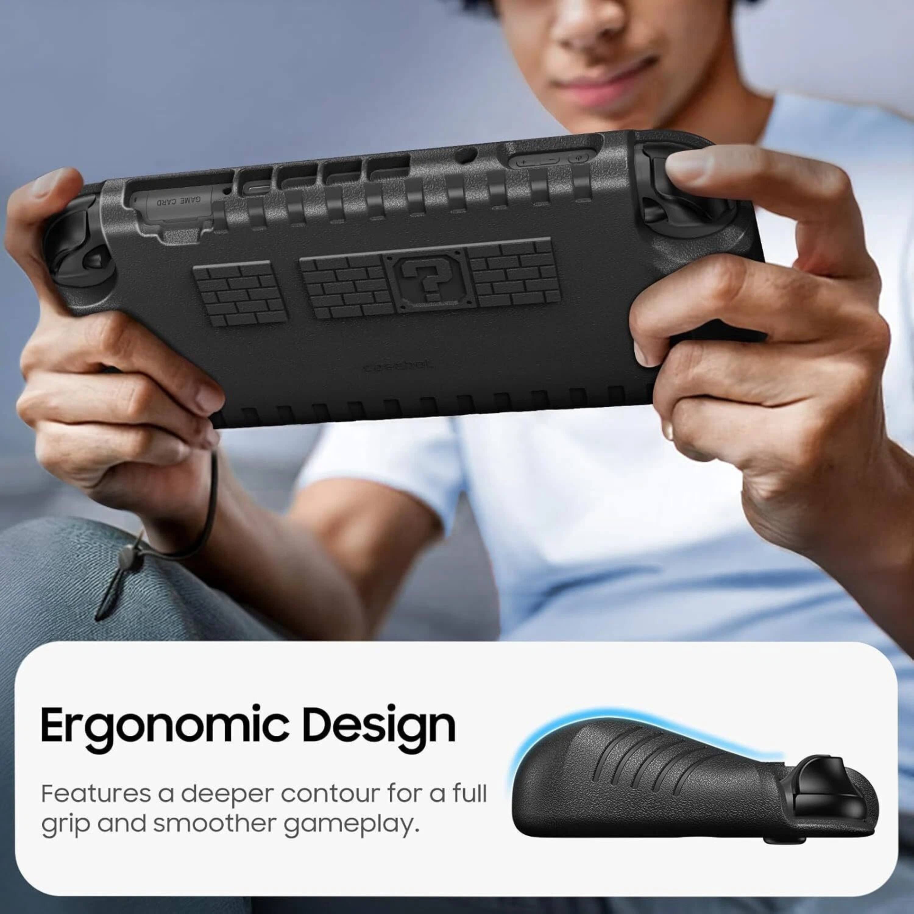 Ergonomic Design  
Features a deeper contour for a full grip and smoother gameplay.