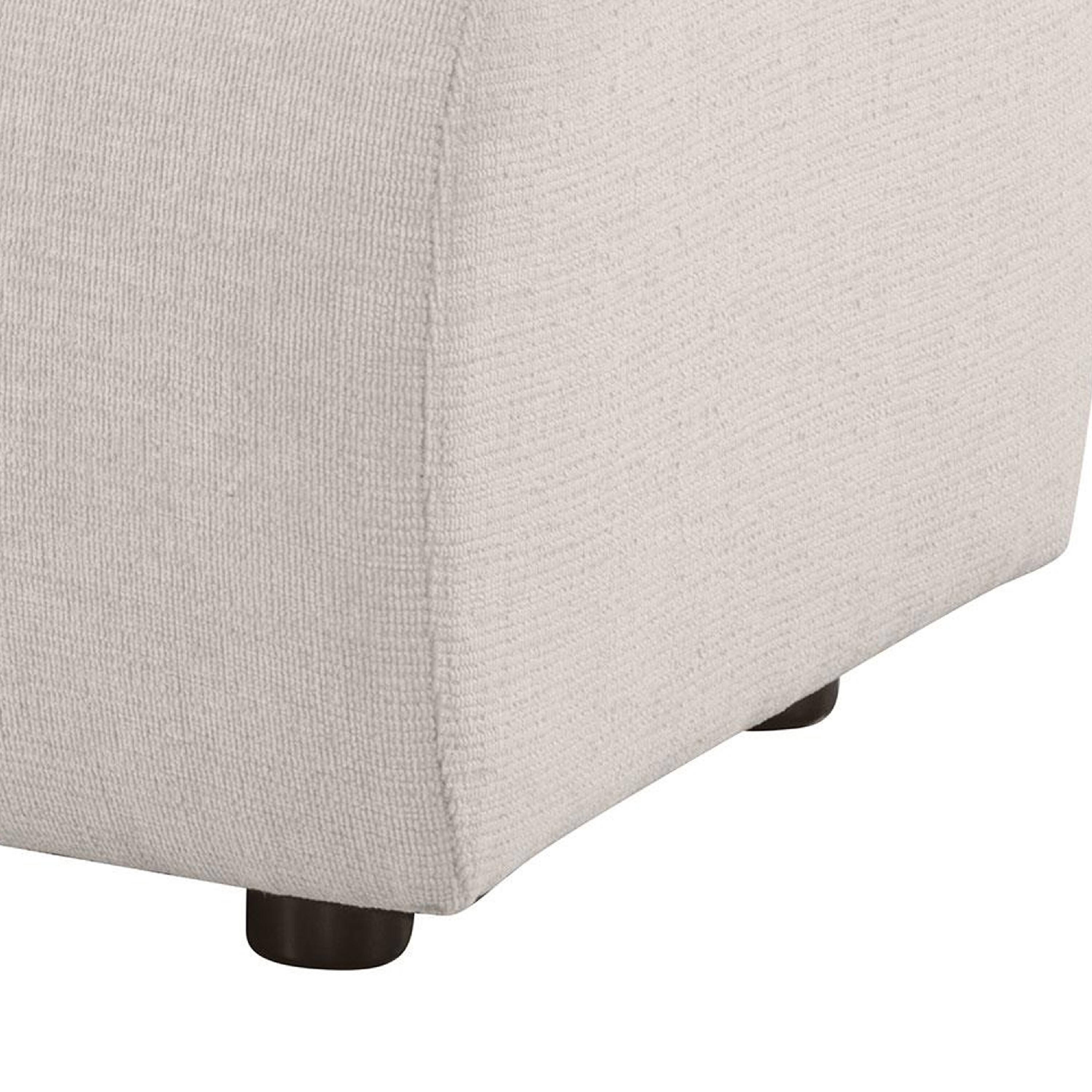 Alt View 5. Manhattan Lane - Becy Ottoman, Burnt Orange Chenille Upholstery, 33 Inch Curvy Frame - Ivory, Black.