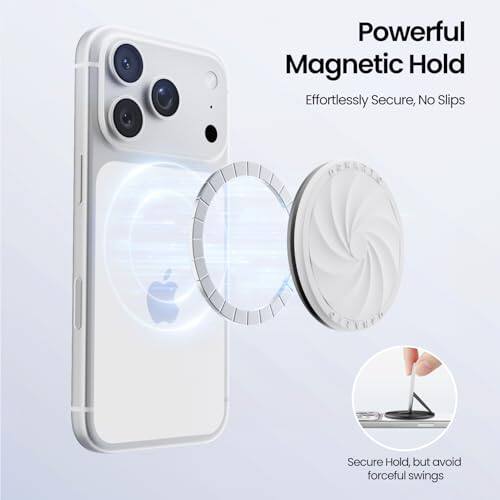 Powerful Magnetic Hold  
Effortlessly Secure, No Slips  
Secure Hold, but avoid forceful swings