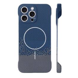 Stock Preferred - MagSafe Slim Frameless Carbon Fiber Texture Case for iPhone 17 Pro - Blue