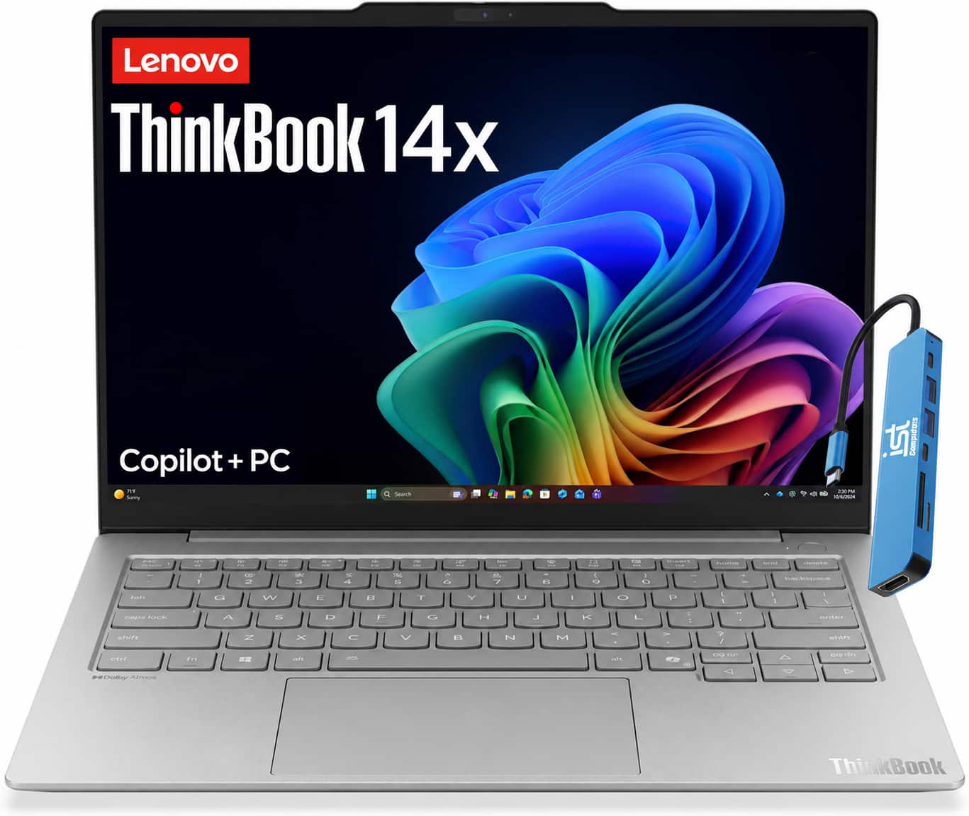 Lenovo - Upgraded - ThinkBook 14x 14" 120Hz FHD+ Laptop - Copilot+ PC - Intel Core Ultra 5 226V - 16GB Memory - 256GB SSD - Windows 11Pro - Luna Grey
