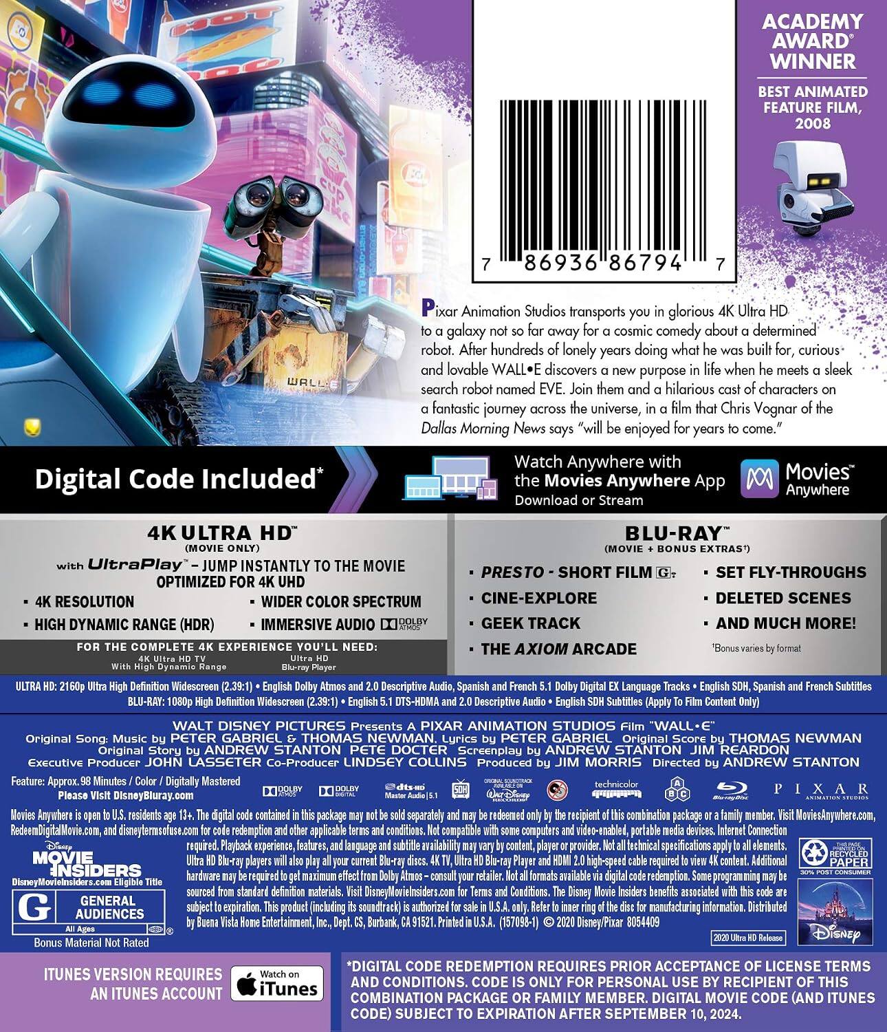 Alt View 1. Wall-E   - 4K Blu-Ray.