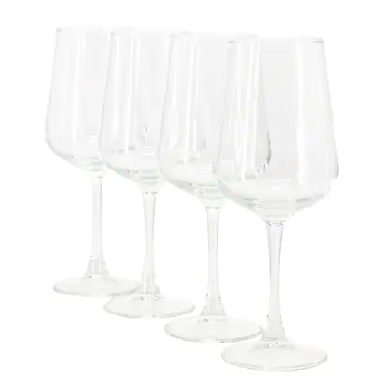 Front. Gibson - Gibson Home Belinni 4 Piece 15.4 Ounce Classic Wine Glass Set - Clear.
