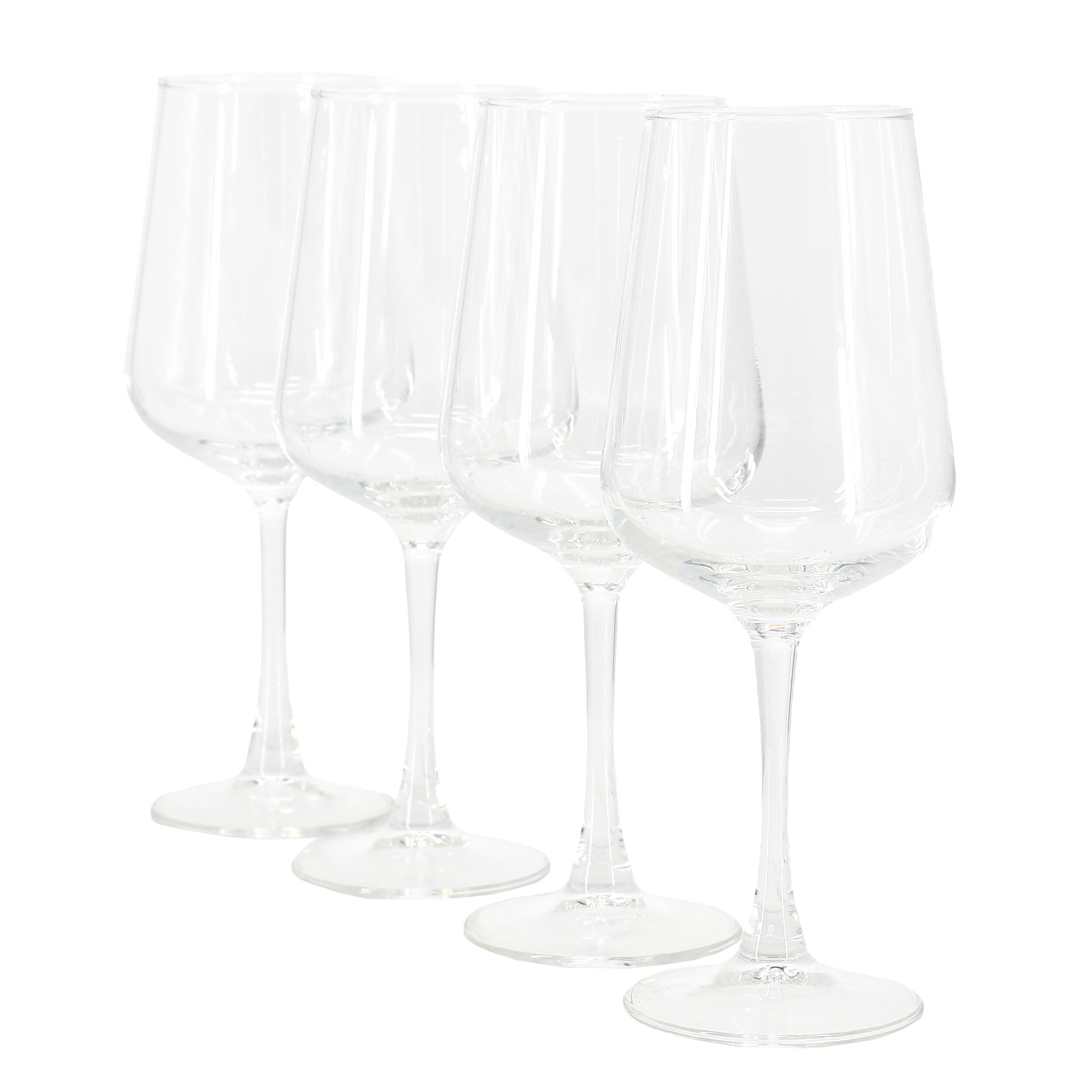 Front. Gibson - Gibson Home Belinni 4 Piece 15.4 Ounce Classic Wine Glass Set - Clear.
