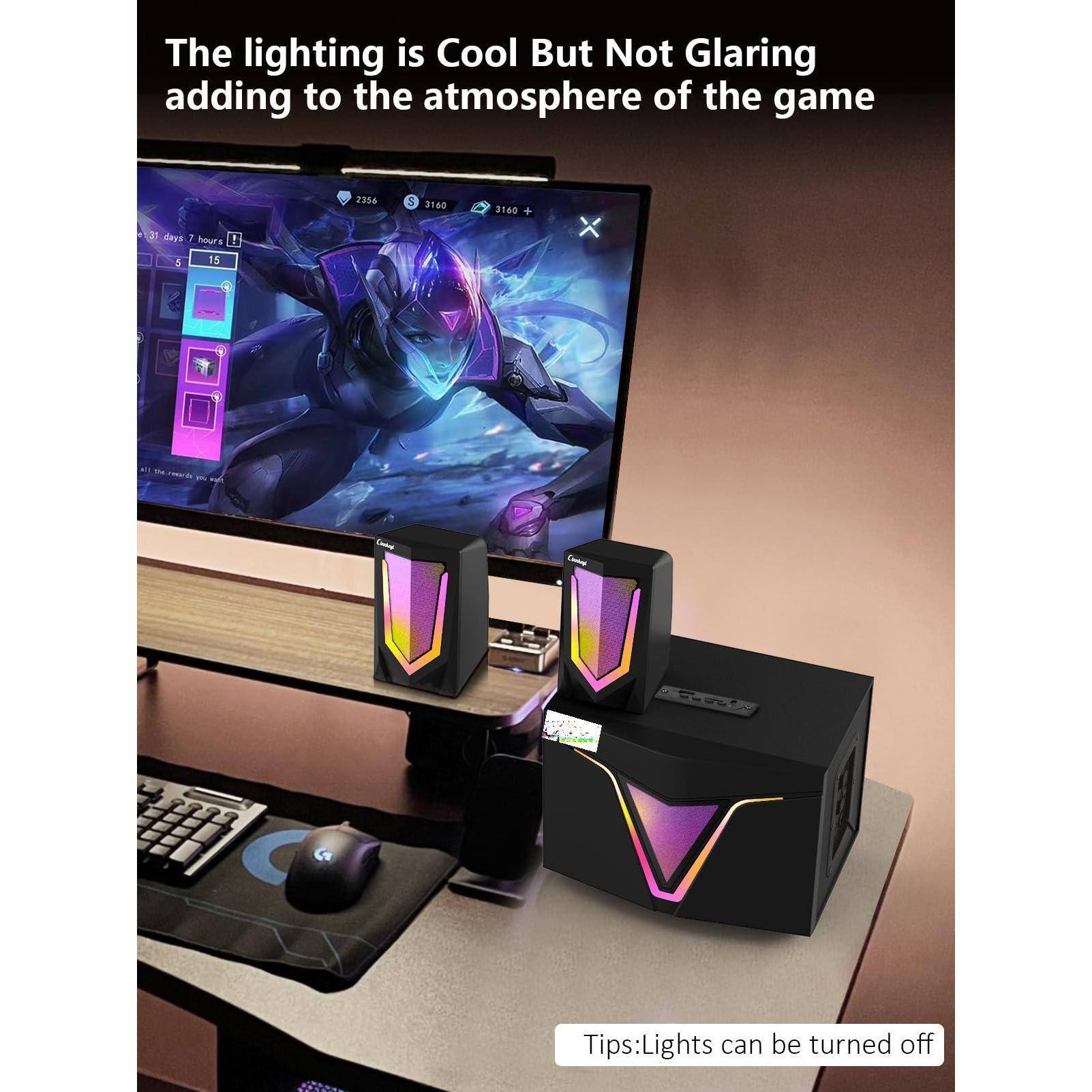 The lighting is cool but not glaring, adding to the atmosphere of the game.

Tips: Lights can be turned off.