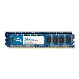 OWC - 32GB (2x16GB) DDR3L 1600 PC3L-12800 CL11 2Rx8 240-pin 1.35V Non-ECC UDIMM Memory RAM Module Kit - Black Chips