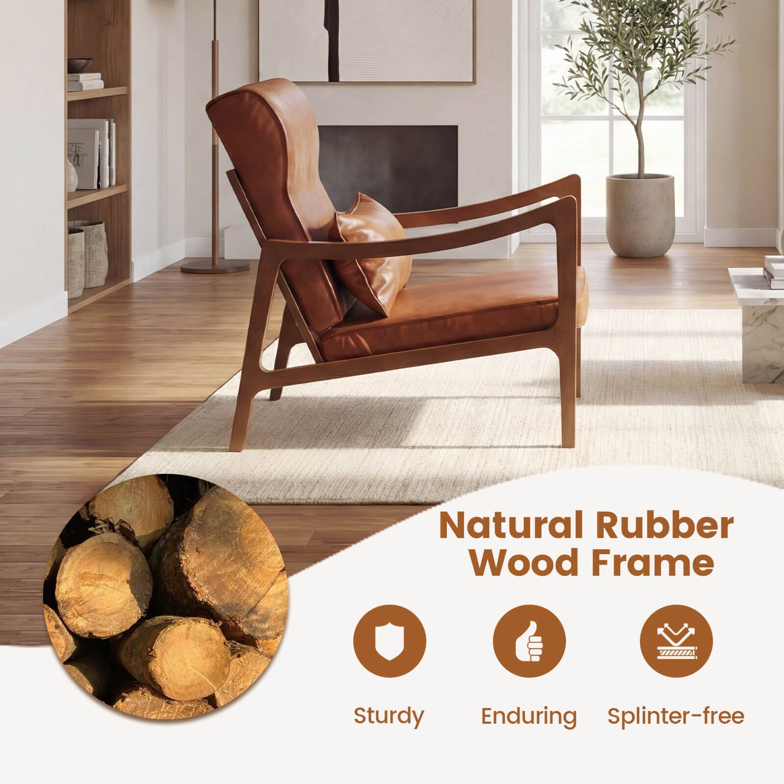 Natural Rubber Wood Frame  
Sturdy  
Enduring  
Splinter-free
