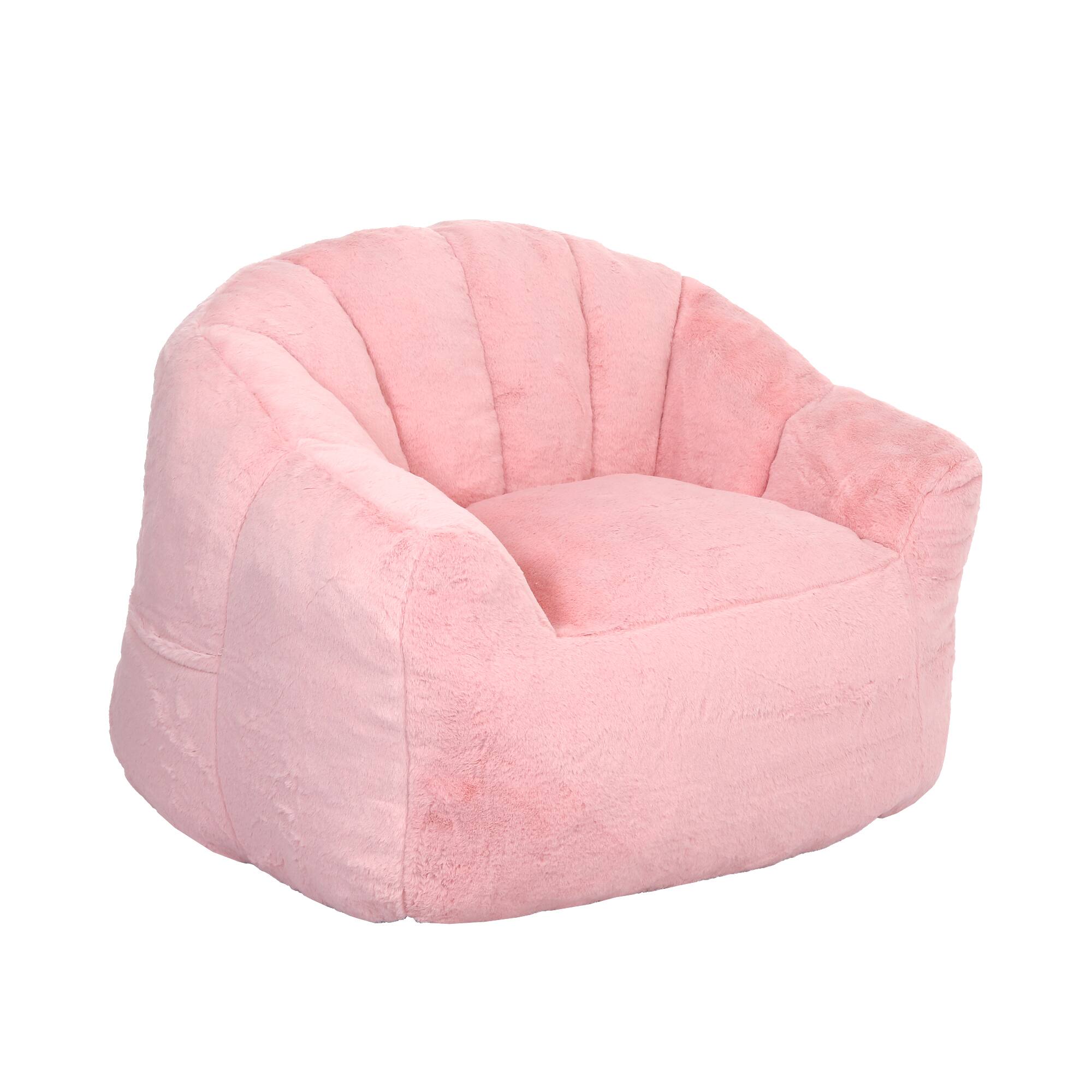 Alt View 6. GOODSILO - Bean Bag Sofa Chair with Armrests - Stuffed High-Density Foam, Lazy Comfy Chair for Adults & Kids - Pink.