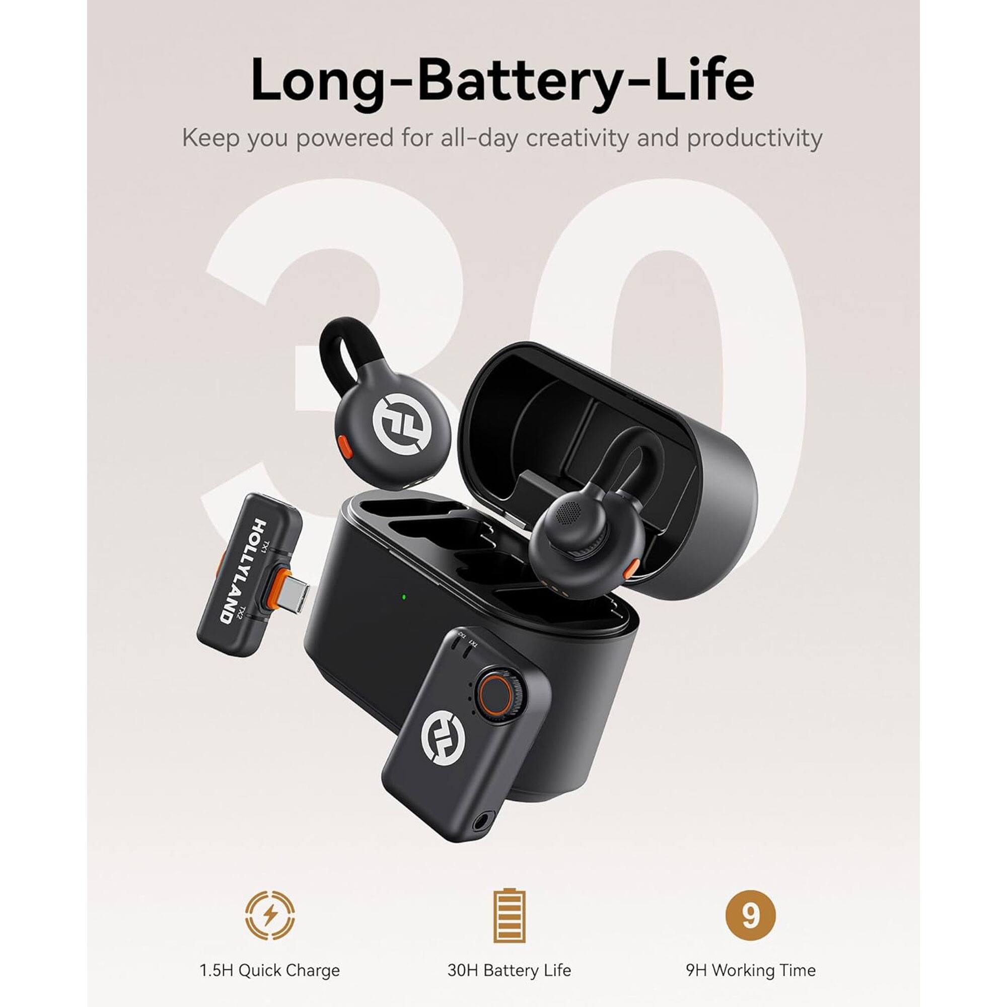 Long-Battery-Life  
Keep you powered for all-day creativity and productivity  

1.5H Quick Charge  
30H Battery Life  
9H Working Time