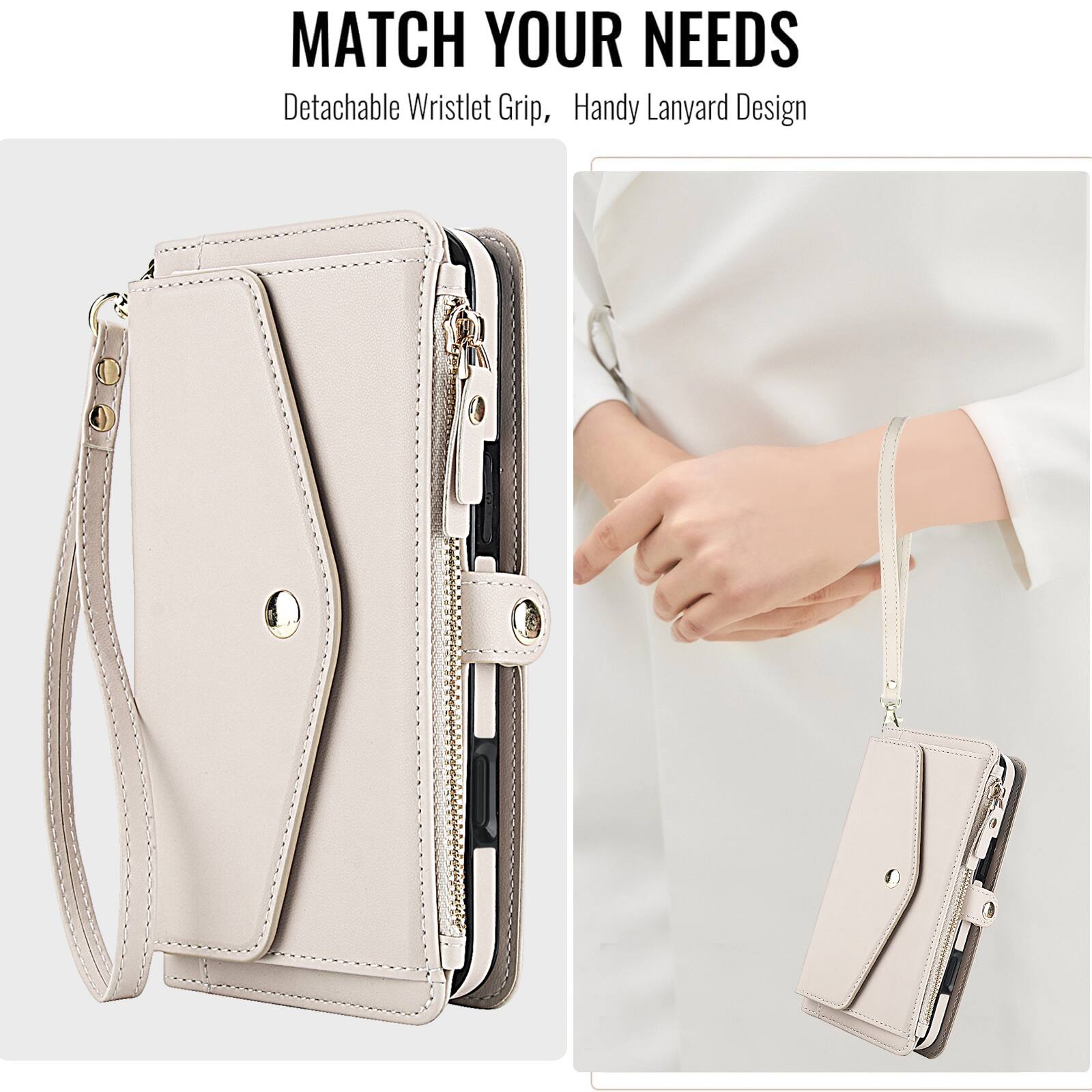 MATCH YOUR NEEDS  
Detachable Wristlet Grip, Handy Lanyard Design