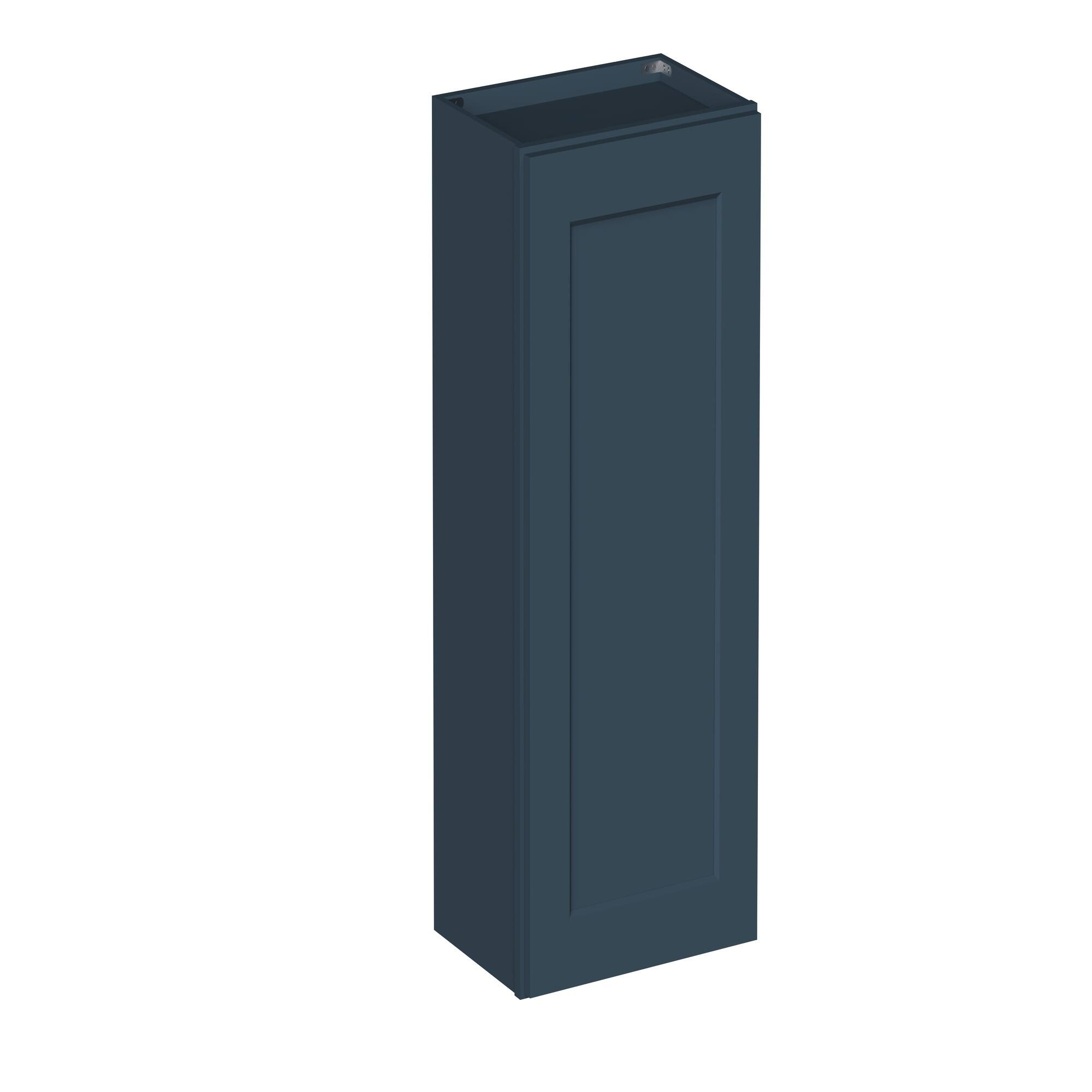 Angle. Boyel Living - 18-in W x 36-in H x 12-in D Shaker RTA Kitchen Wall Cabinet with Soft-Close - Charcoal Blue.