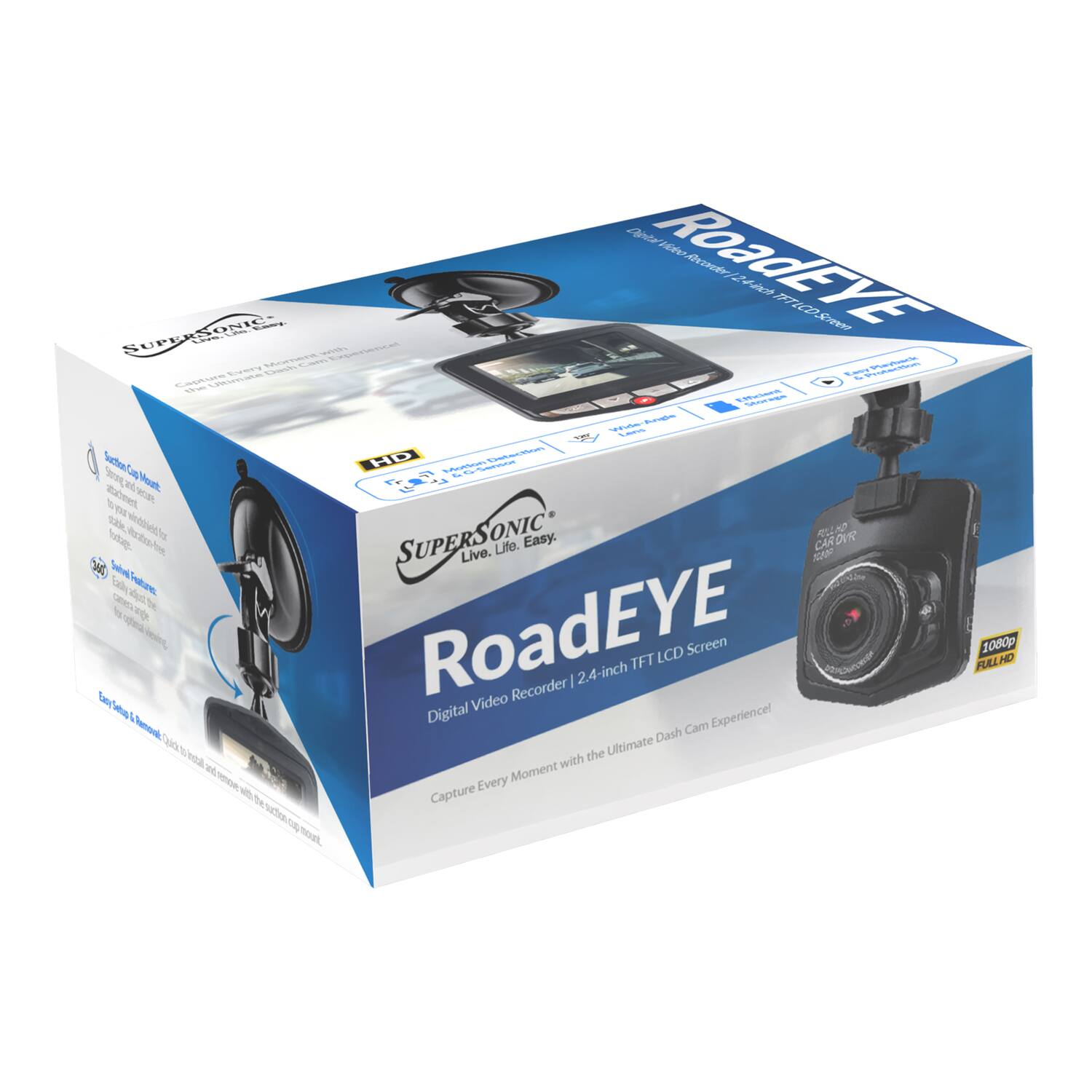RoadEYE eAer 2 den SUPERSONIC: - O5 Ser - Mo   S -  - - S - -  - "wte ED SAC Fa Me NSN w 2 oat 4 S T Radeet a e s viebine N  SUPERSONIC. RUAD A2 horte Jakas oe SUPER Life. Easy. CARDIR Live. 0 Slel Cally ae C g T '   RoadEYE - Screen 1000p TFT LCD RALHO I 2.4-inch Yoe Video Recorder Sas/ieta Digital Experience! heok Dash Cam aao ON Ultimate ma with the 2 Moment  Every v be Capture nch NA msaL,

SUPERSONIC
Live. Life. Easy.

RoadEYE
Digital Video Recorder | 2.4-inch TFT LCD Screen
Capture Every Moment with the Ultimate Dash Cam Experience!