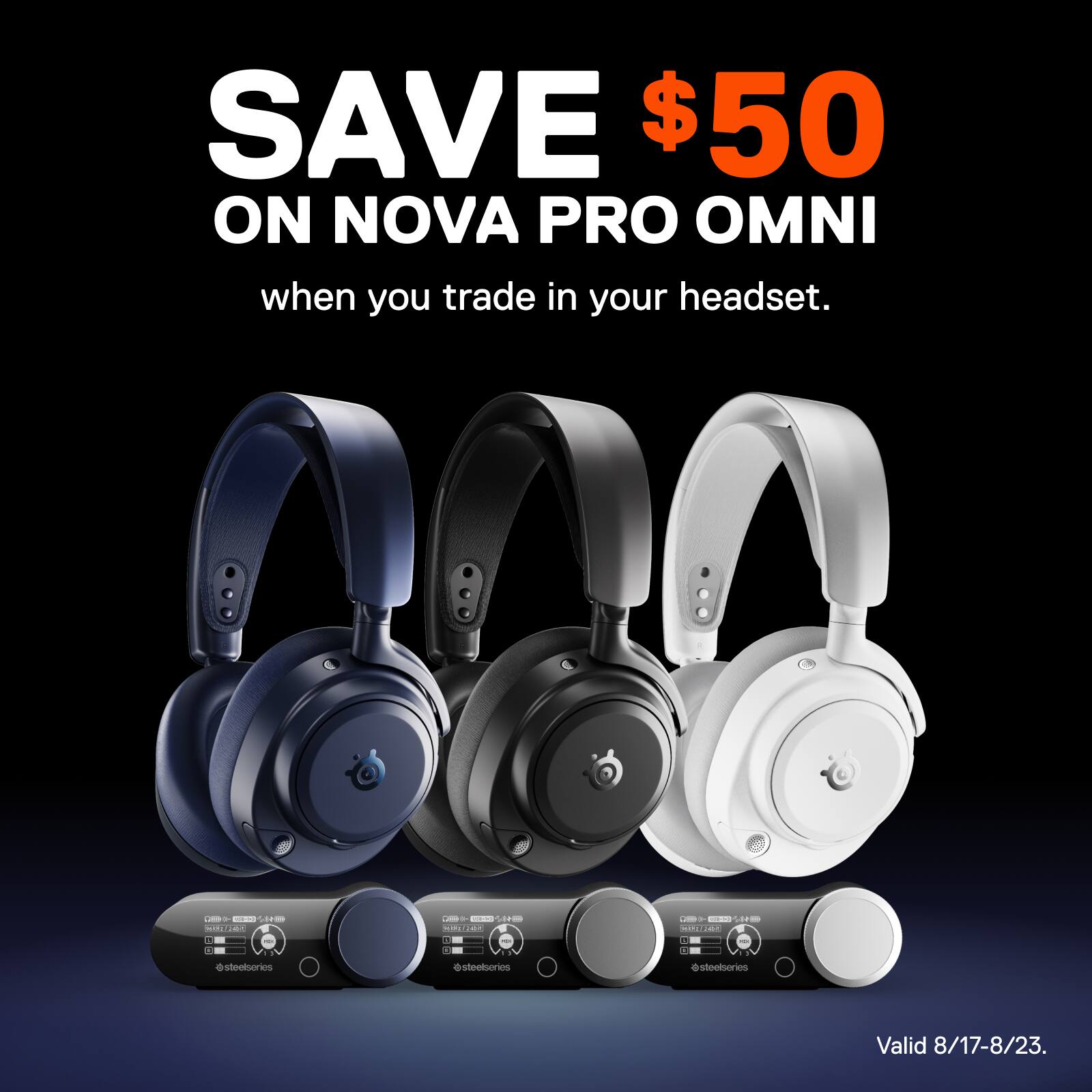 SteelSeries Arctis Nova Pro Omni 2.4 GHz Wireless Over The Ear