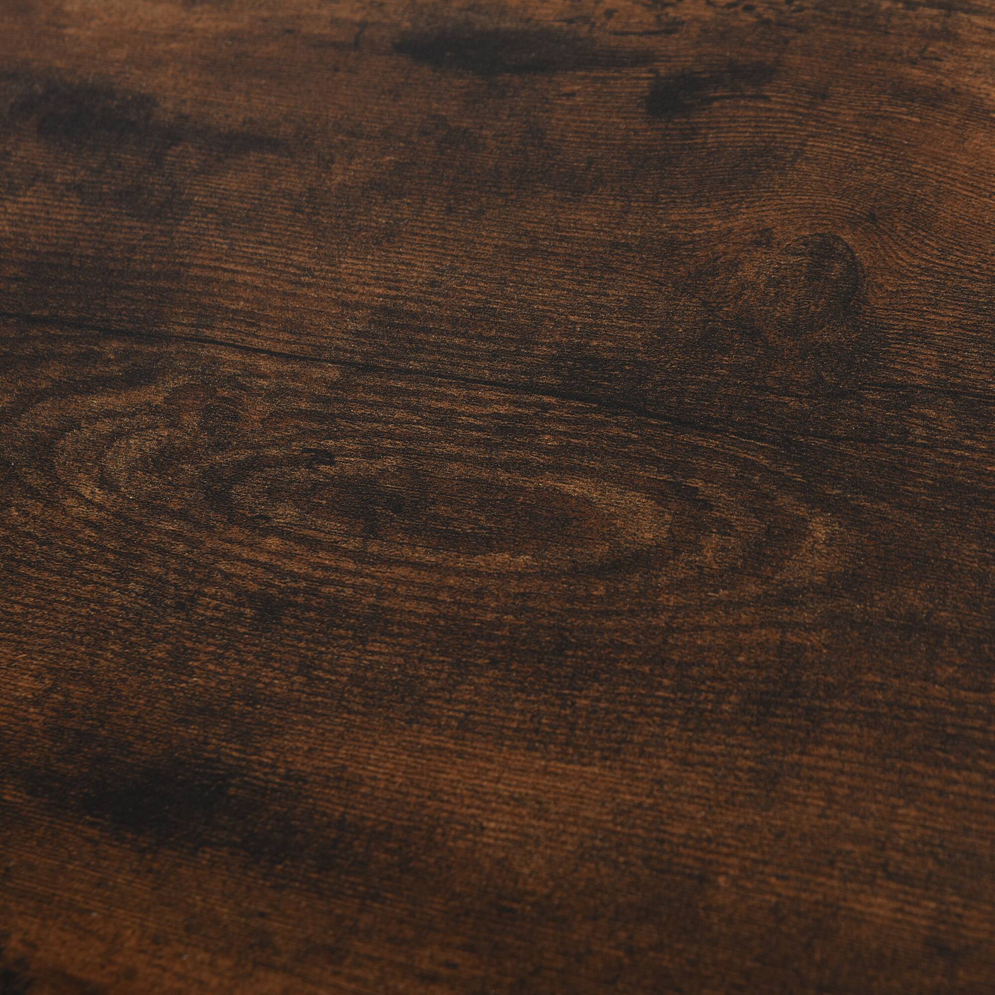 Alt View 8. Homcom - 3-Tier Console Table Industrial Style Storage Metal Wooden Shelf with a Robust Multi-Functional Design - Rustic Brown.