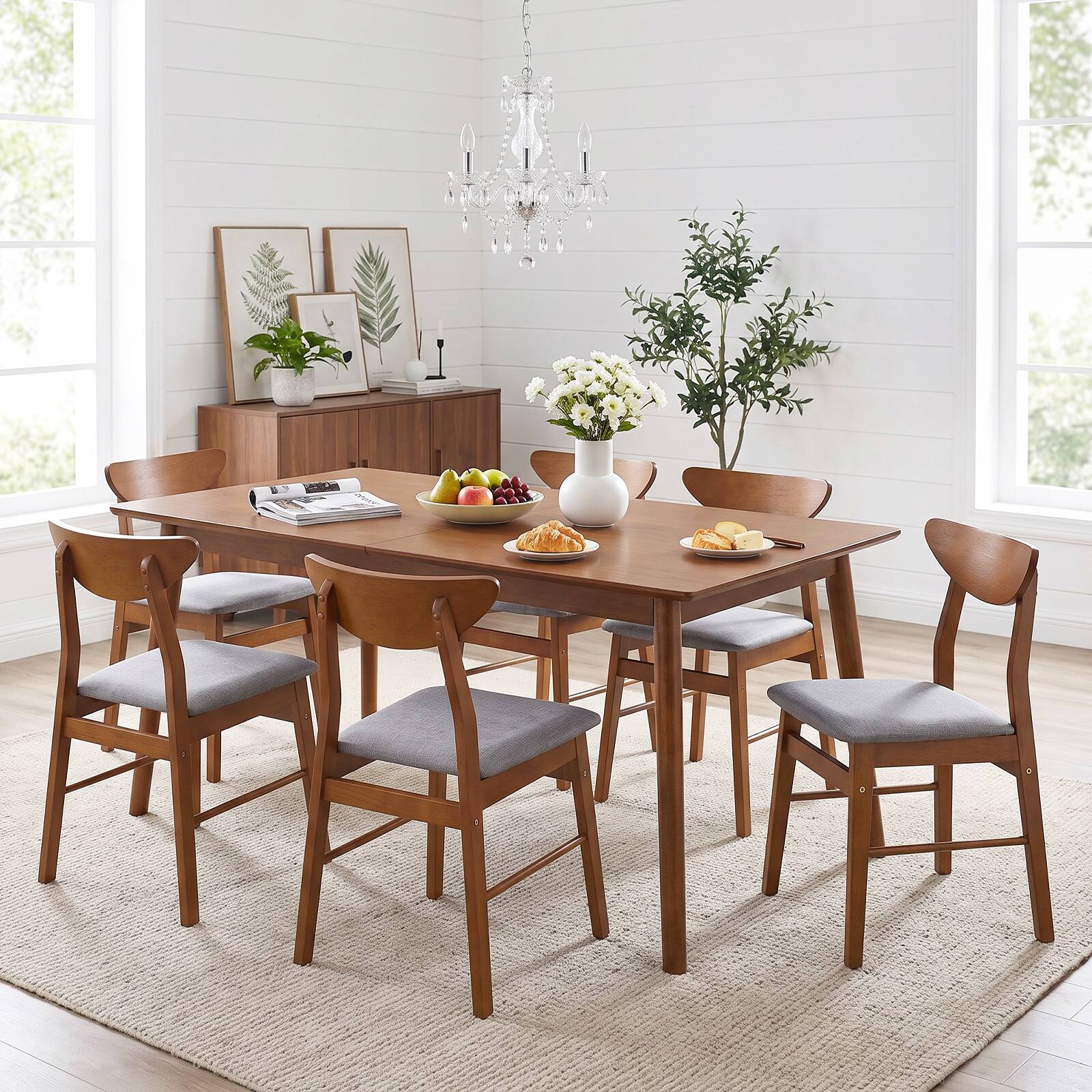 Alt View 3. Gymax - Gymax Upholstered Dining Chairs Set of 4 w/Upholstered Seat Curved Backrest Wood Frame Walnut - Brown.