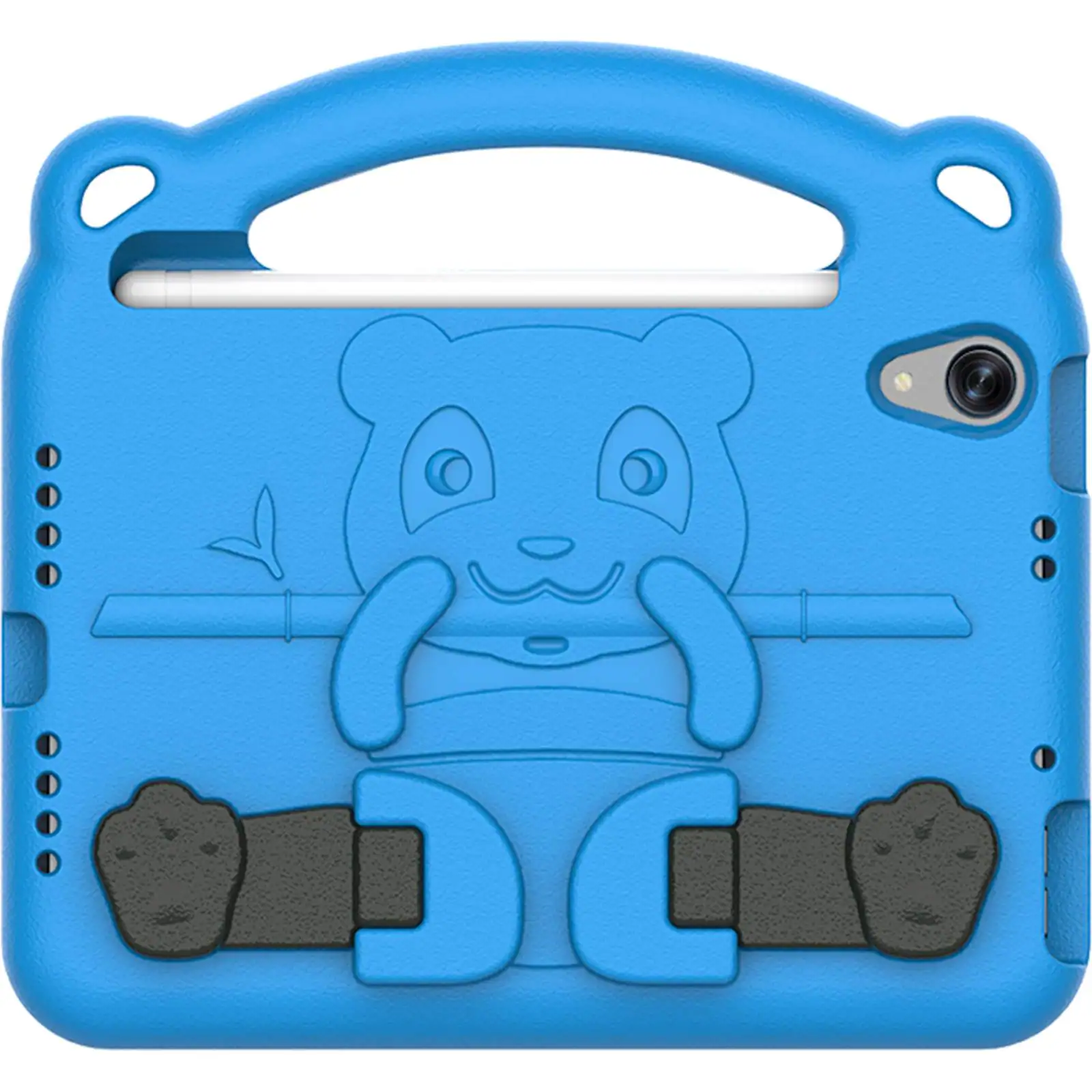 Front. SaharaCase - Teddy Bear KidProof Case for Apple iPad mini (A17 Pro) and Apple iPad mini (6th Generation 2021) - Blue.