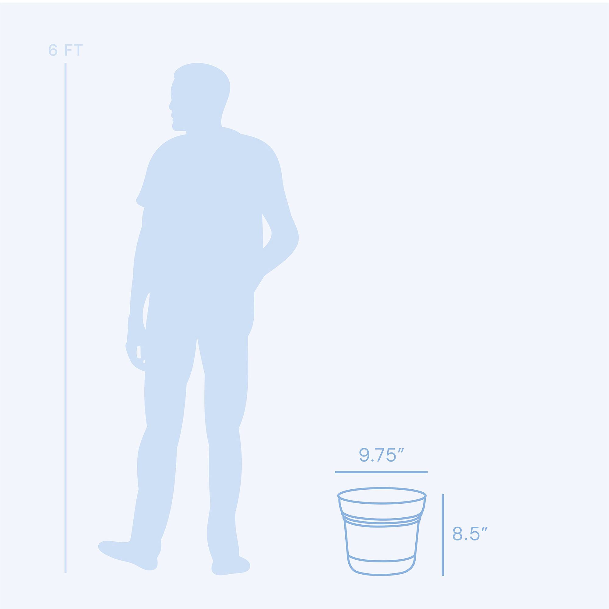 6 FT  
9.75"  
8.5"