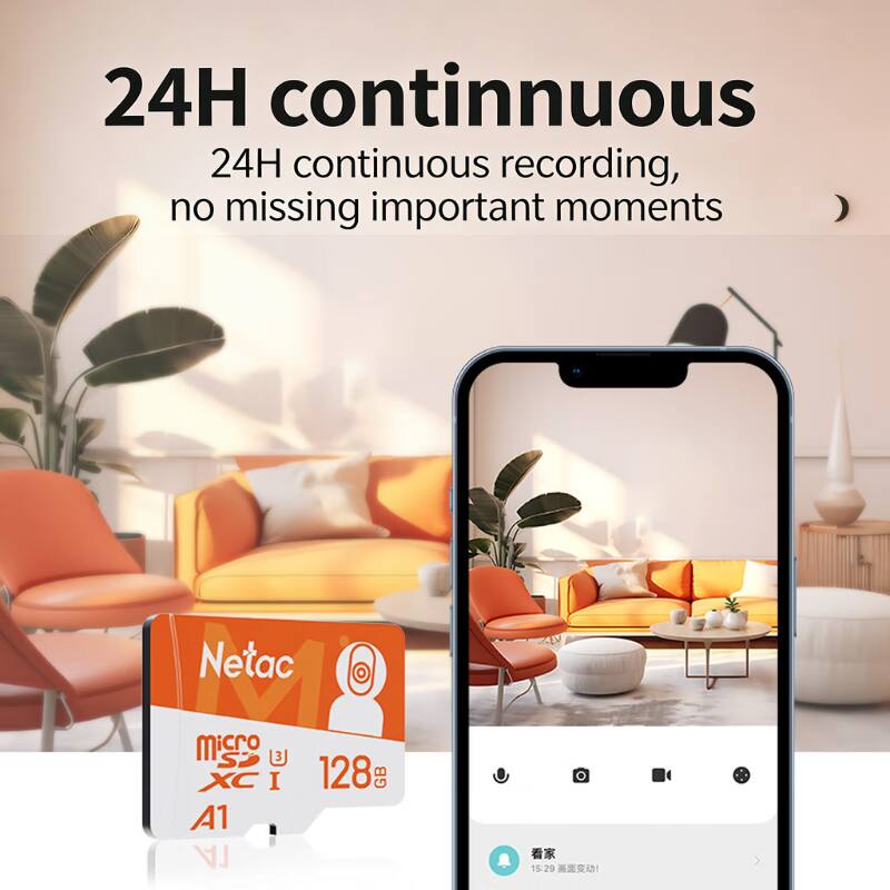 24H continuous recording, no missing important moments  
Netac Micro SD XC I 128 GB A1  
15:29
