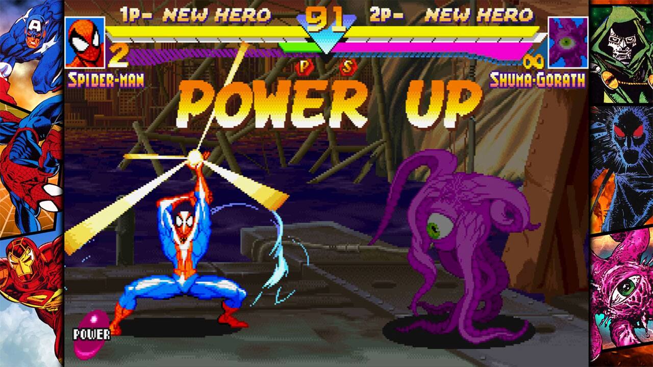 1p- NEW HERO 91 2p- NEW HERO 2 P S SPIDER-MAN SHUMA-GORATH POWER UP