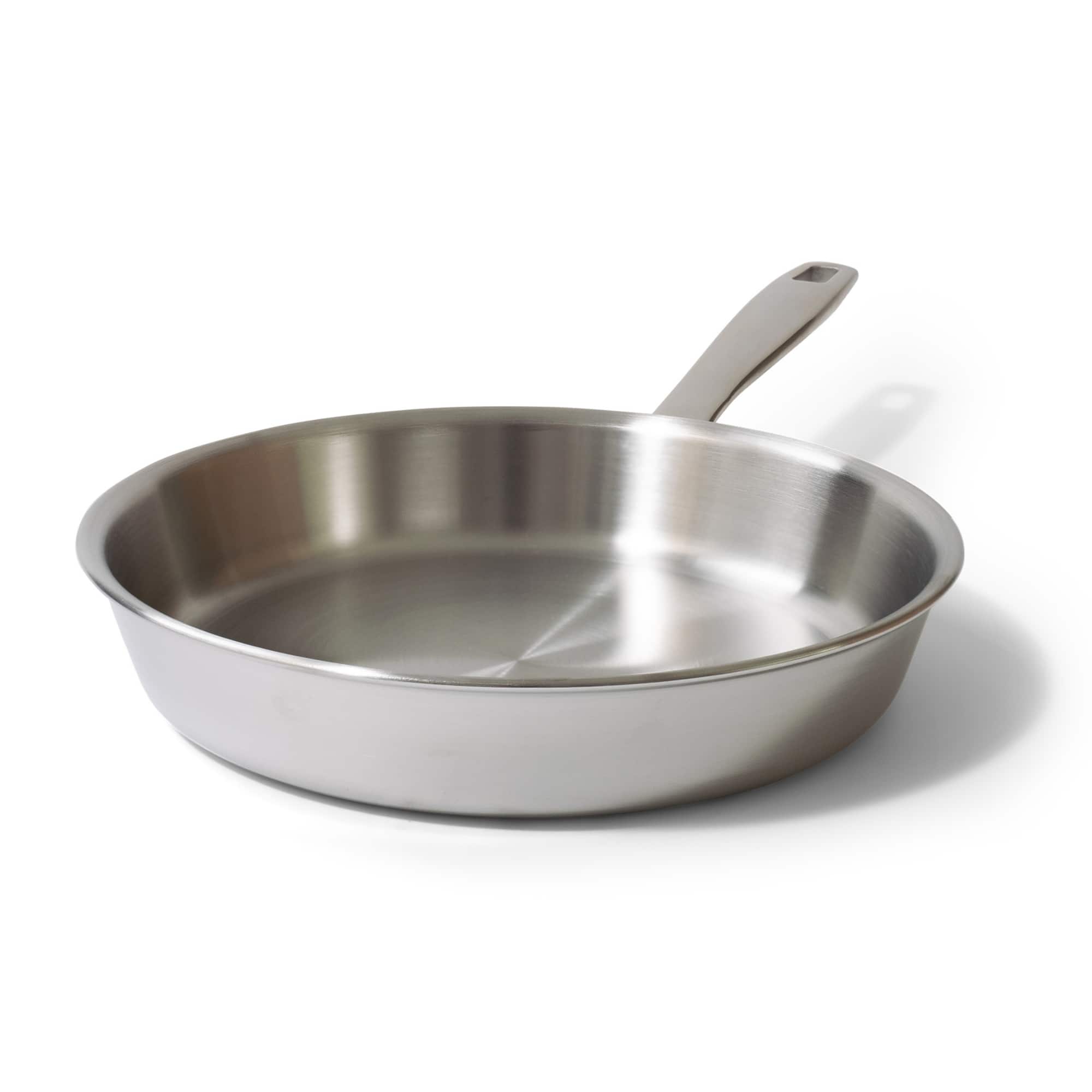 Front. Alva - Alva Maestro 5-Ply Stainless Steel Frying Pan 9.5" - Oven Safe and Toxin-Free Cookware - Silver.