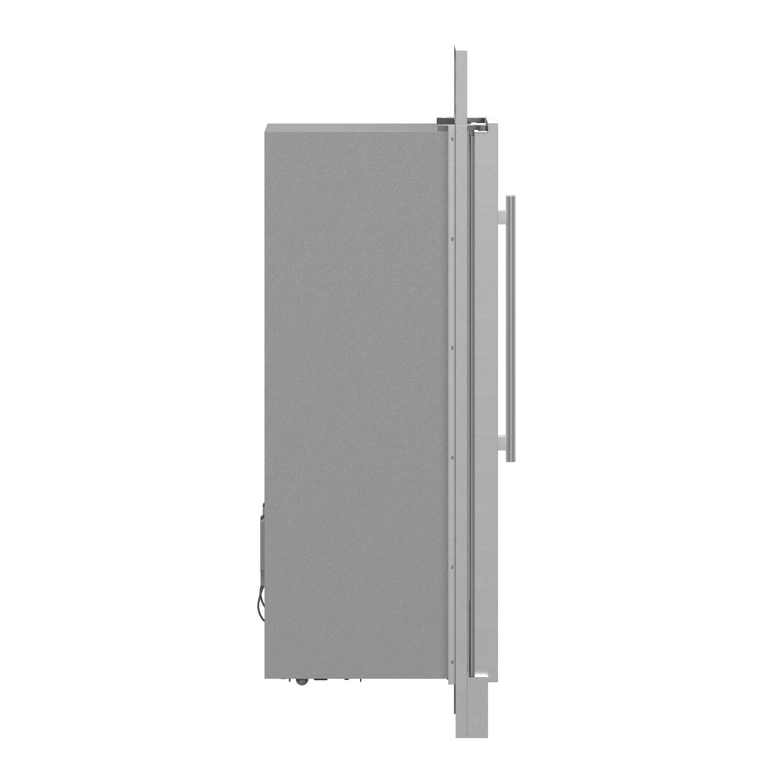 Left. Forno Appliances - Maderno 27.2 Cu. Ft. Built-In Side-by-Side Convertible Refrigerator/Freezer with Decorative Grill - Stainless Steel.