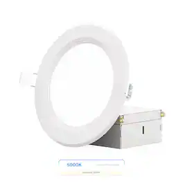 Infibrite - 4 In. Ultra-Thin Recessed LED Downlight 9W 750LM Daylight Wet Rated, Triac Dimmable 6-Pack - White