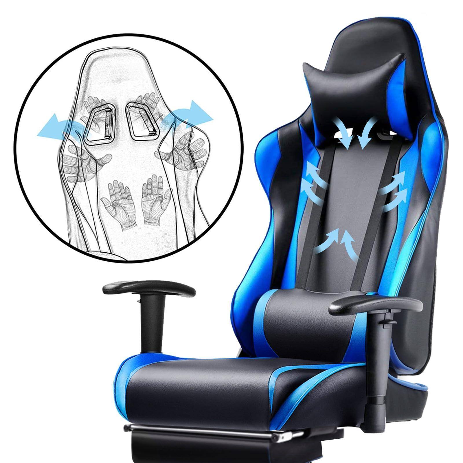 Alt View 4. Hirose Alice - GTRACING Gaming Chair with Footrest, Ergonomic Computer Game Desk Chair, Reclining Game Chair Seat Height A... - Camouflage.