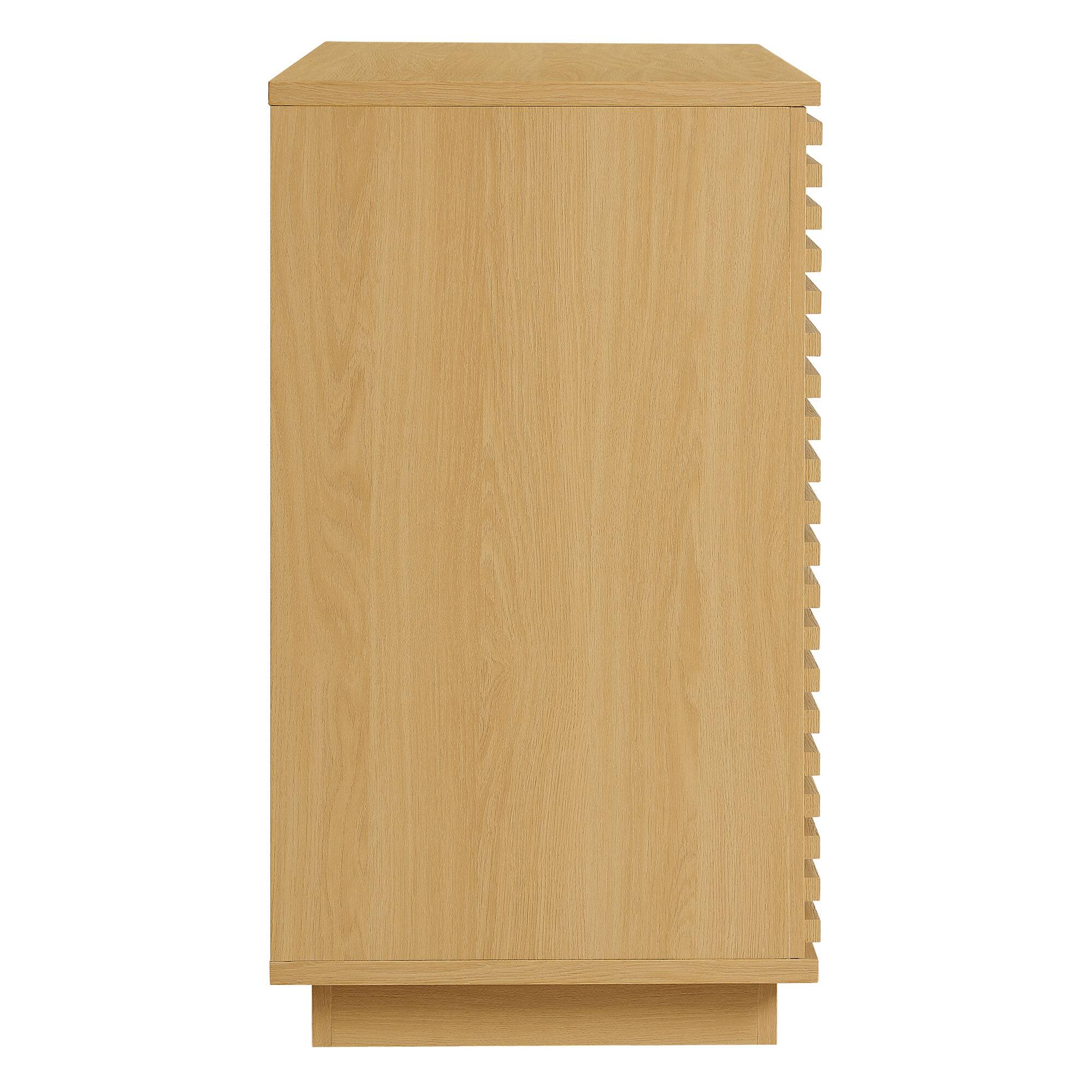 Alt View 2. Modway - Render 2-Door Fluted Accent Cabinet by Modway - Oak.