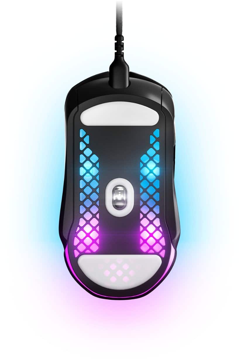 Alt View 16. SteelSeries - Aerox 5 Ultra Lightweight Honeycomb Water Resistant Wired RGB Optical Gaming Mouse With 9 Programmable Buttons - Black.