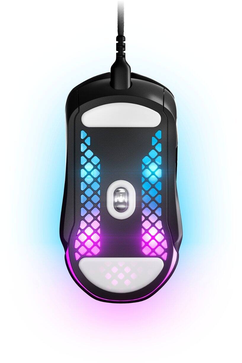 Alt View 16. SteelSeries - Aerox 5 Ultra Lightweight Honeycomb Water Resistant Wired RGB Optical Gaming Mouse With 9 Programmable Buttons - Black.