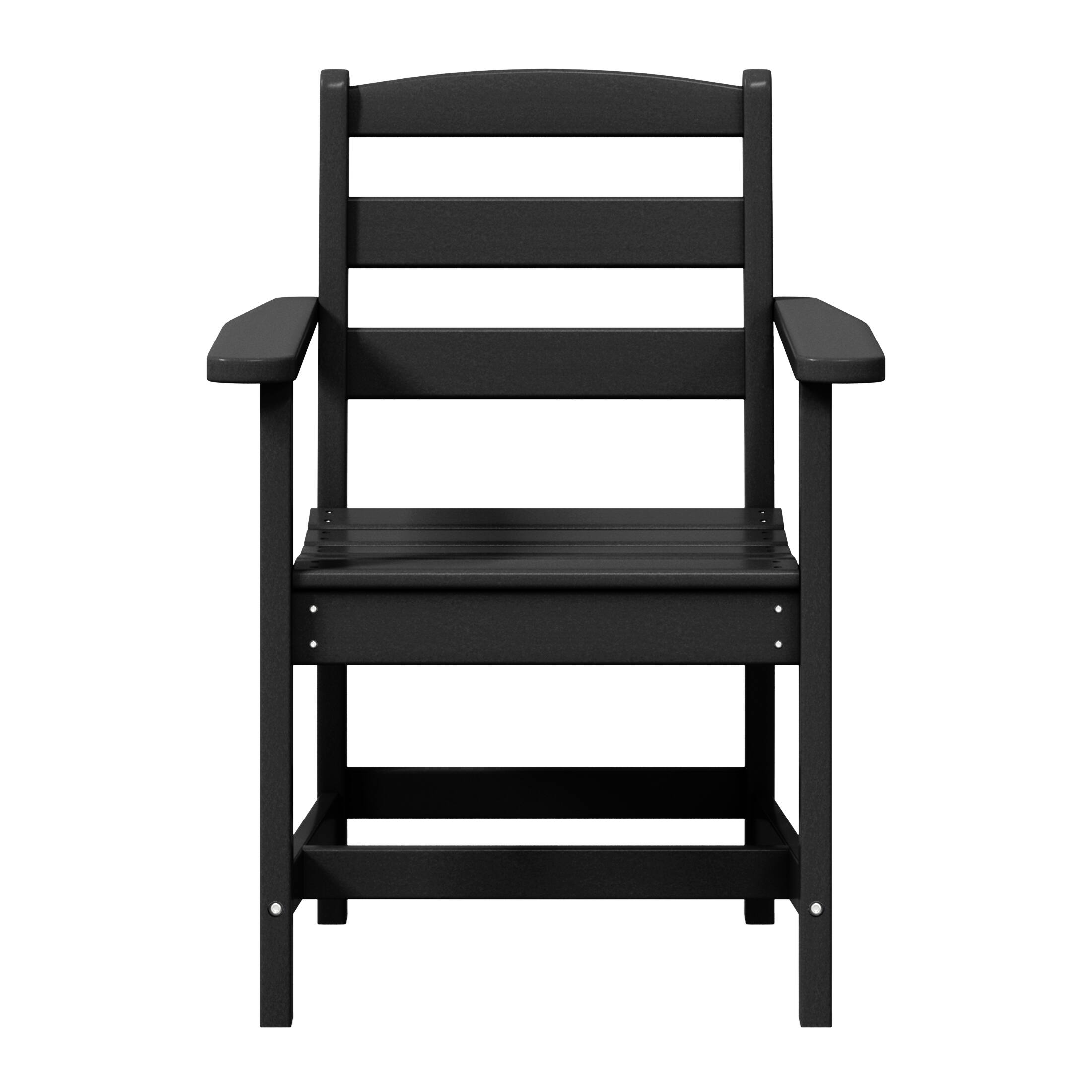 Alt View 1. WestinTrends - WestinTrends Ashore 7-Piece HDPE Outdoor Rectangular Patio Dining Table Set - Black.