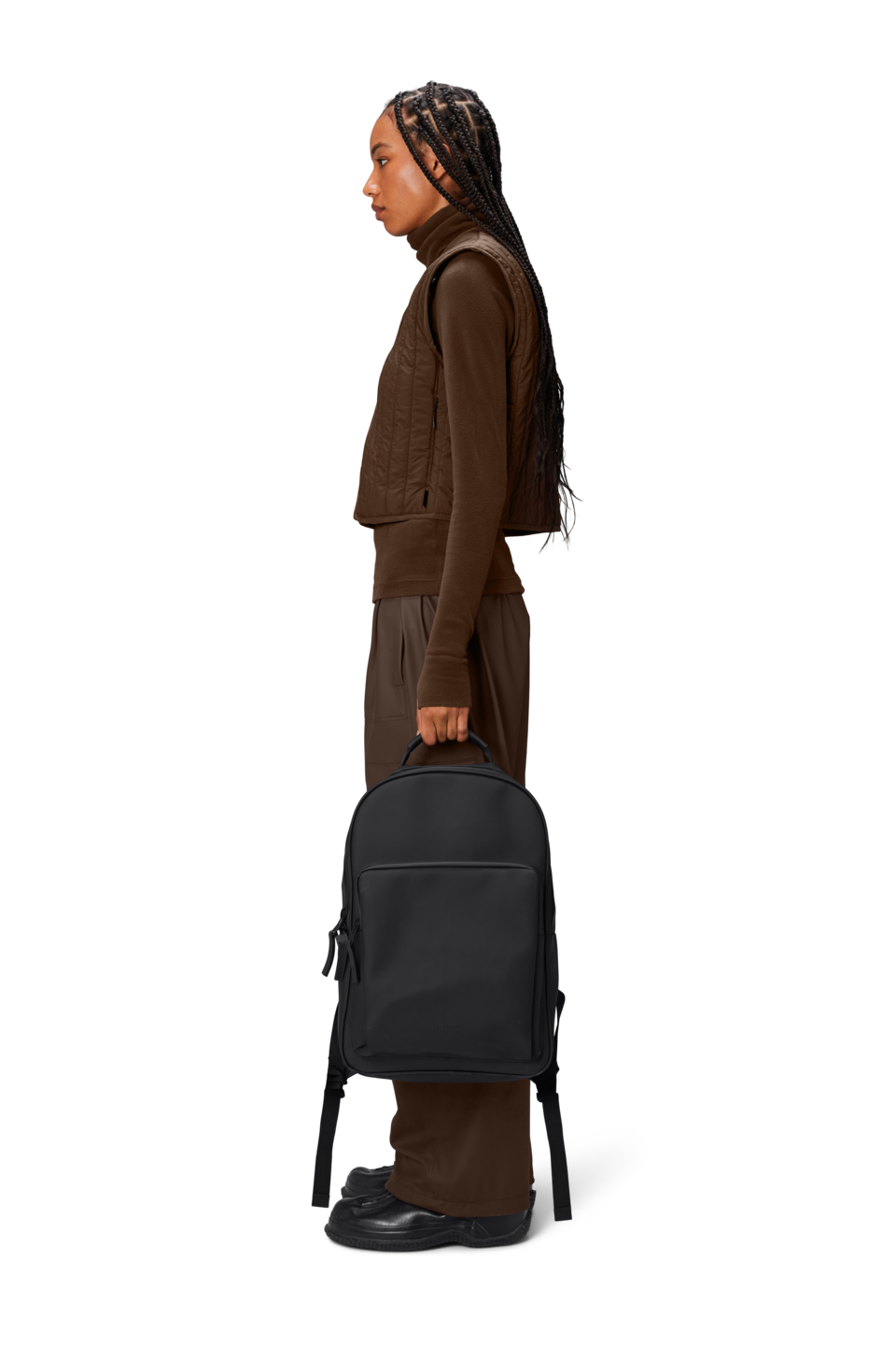 Back. RAINS - Book Daypack Large - Black.