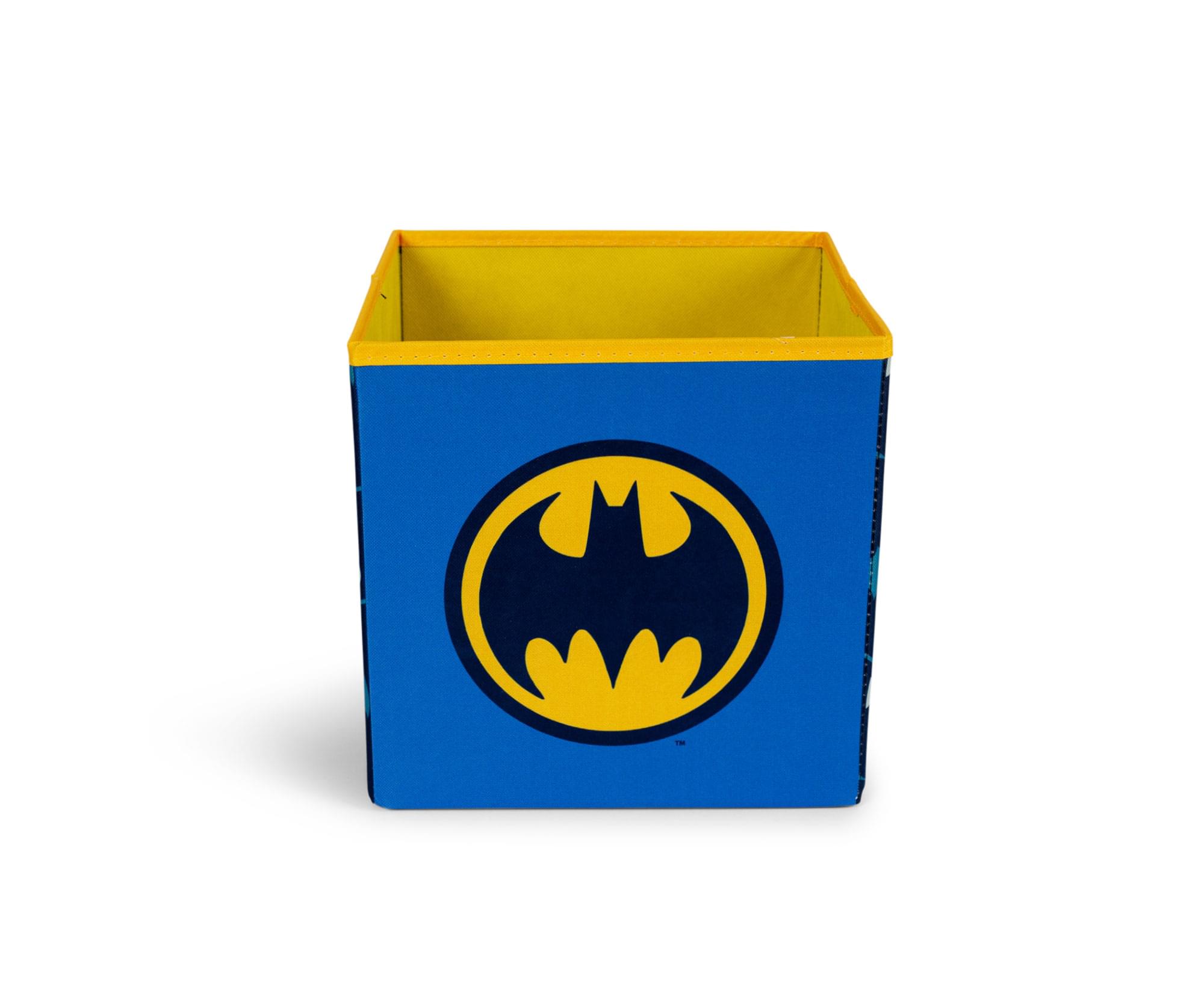 Alt View 1. DC Universe - DC Comics Batman Logo Storage Bin Cube Organizer | 11 Inches - Blue.