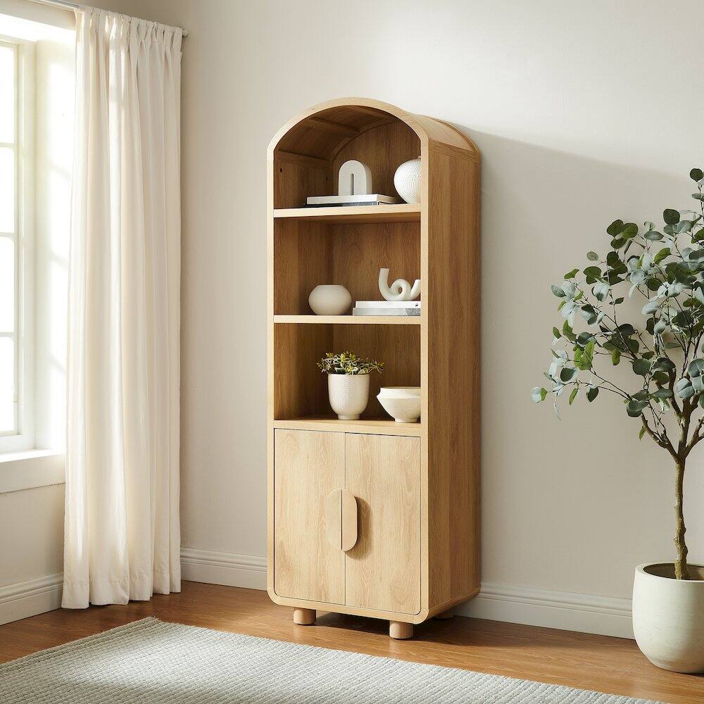 Alt View 6. Crosley Furniture - Millie Bookcase Ash - Ash.