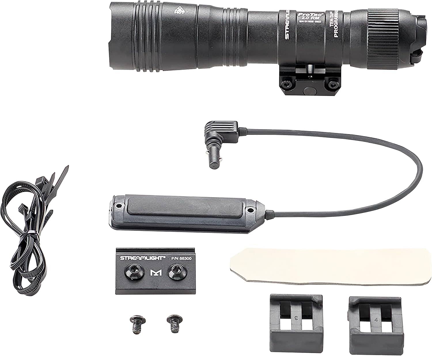 Streamlight - ProTac 2.0 Rail Mount System Includes straight momentary pressure switch, SL