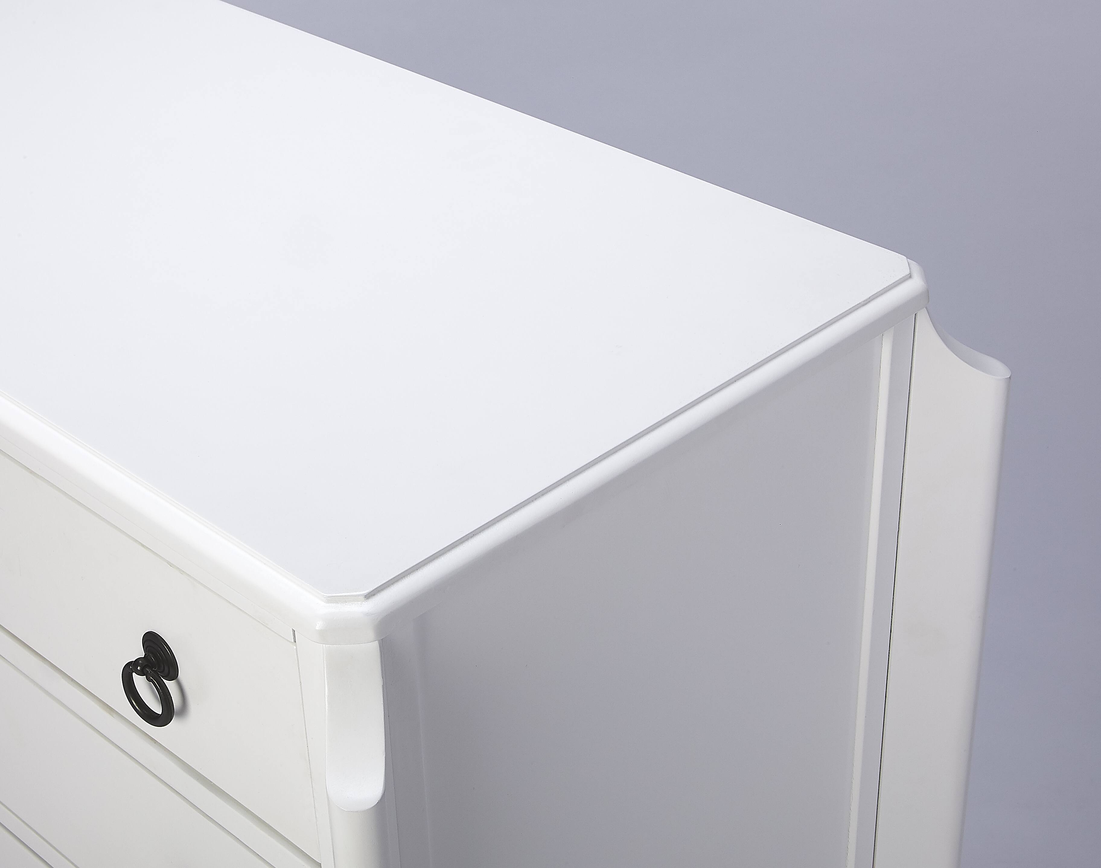 Alt View 4. Butler Specialty - Wilshire 34 in. W Rectangular Wood 3 Drawer Accent Chest - White.