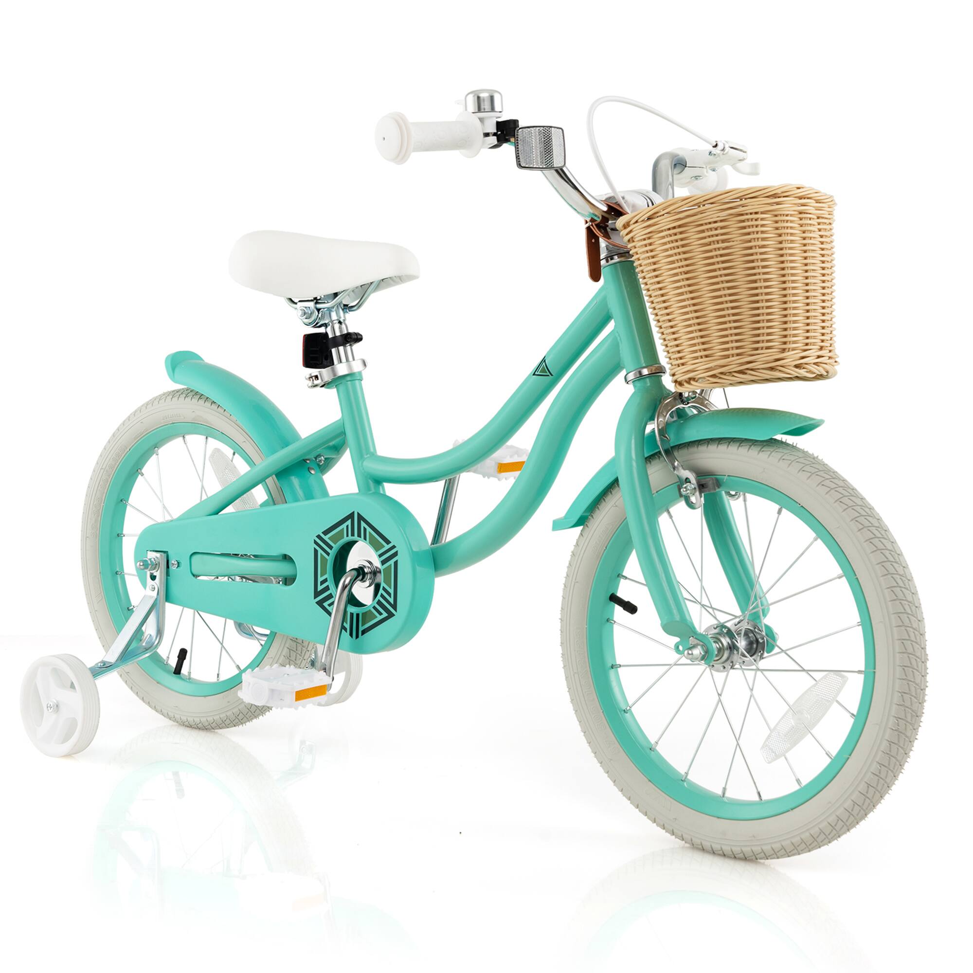 Alt View 1. Gymax - Gymax 16'' Retro Style Kids Bike Bicycle w/ Height Adjustable Handlebar & Seat Green - Green.